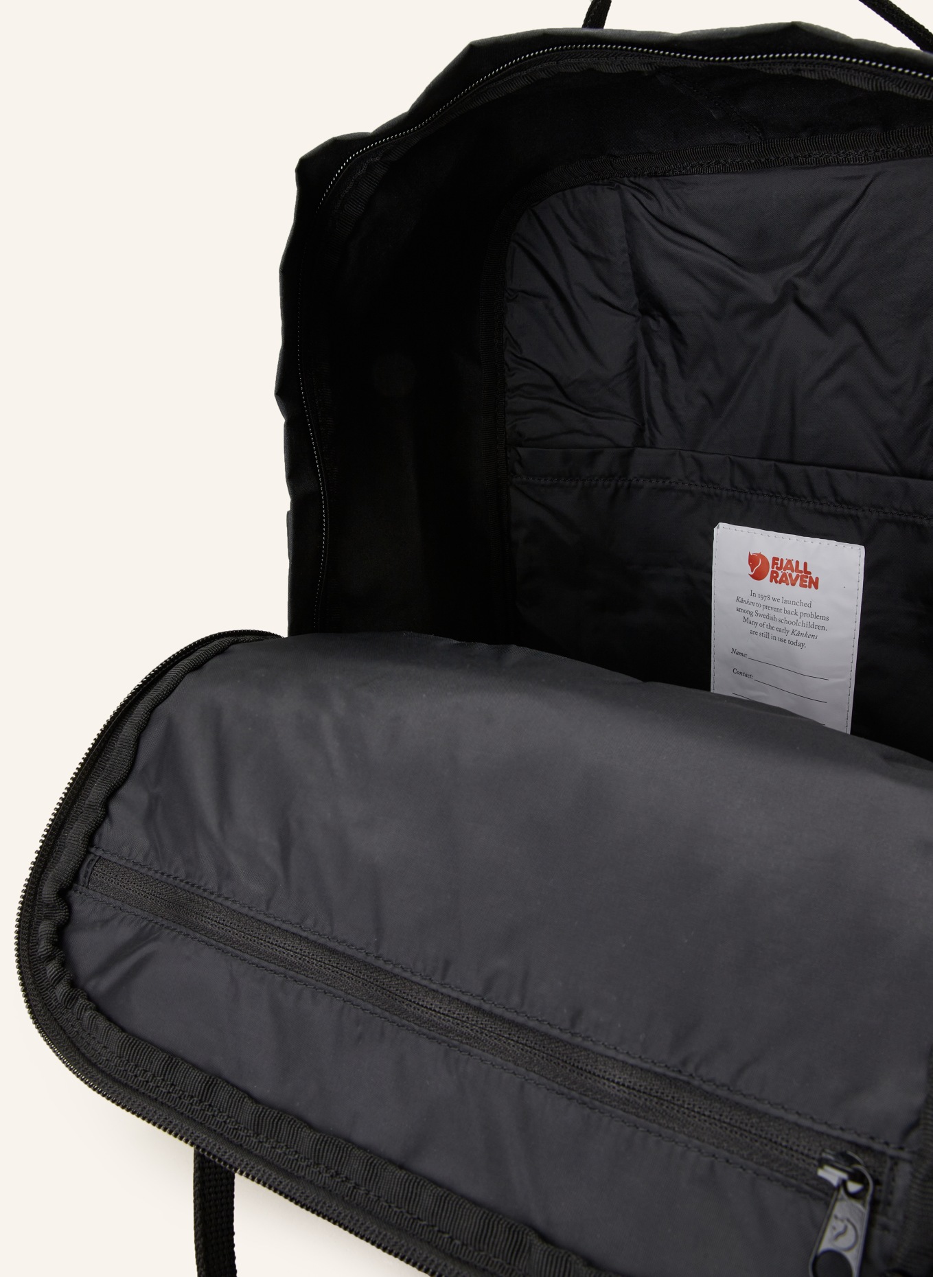 FJÄLLRÄVEN Backpack KÅNKEN 18 l, Color: BLACK (Image 3)