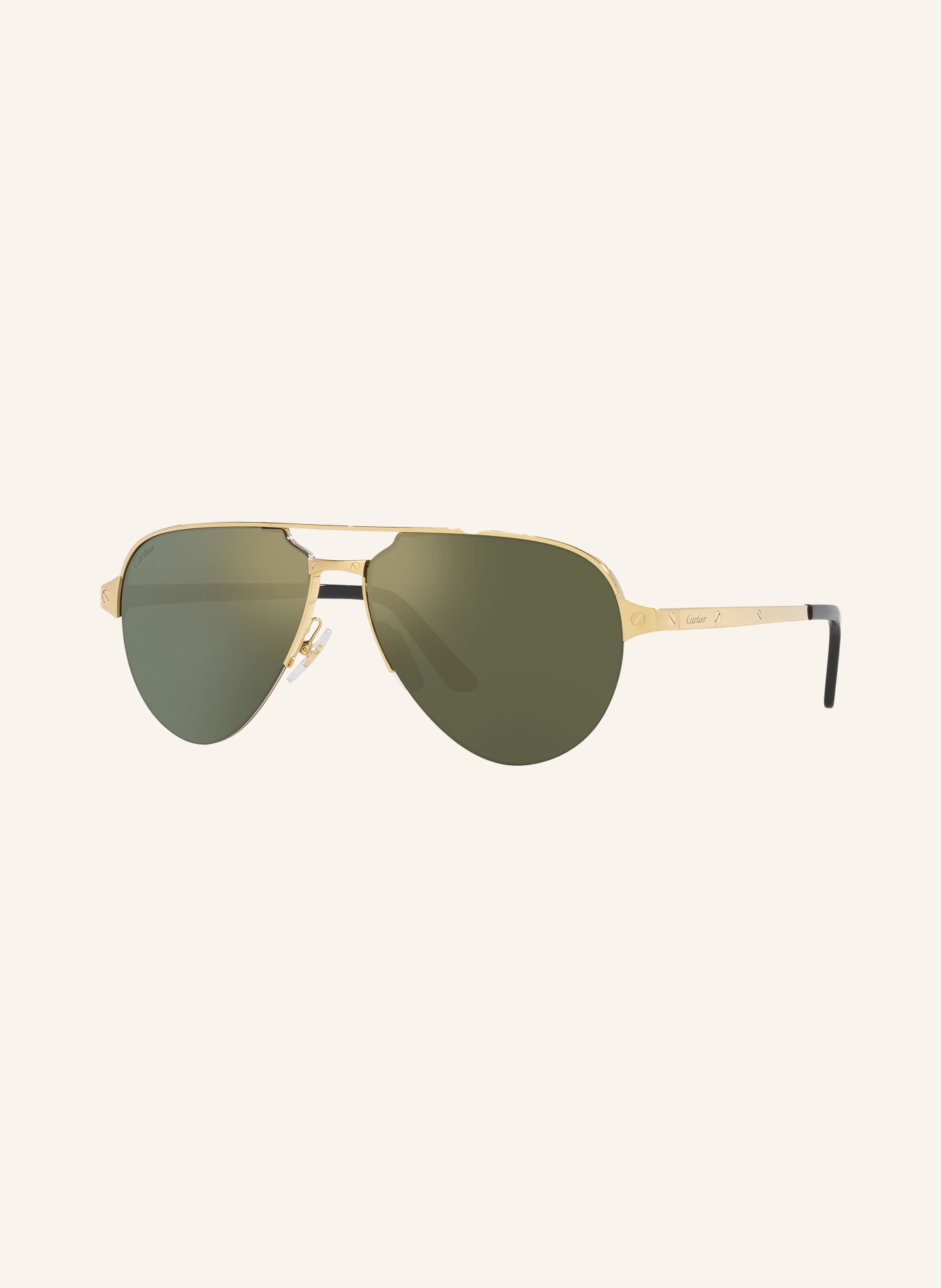 Cartier Sonnenbrille CT0386S, Farbe: 2300C1 - GOLD/ GRAU VERSPIEGELT (Bild 1)