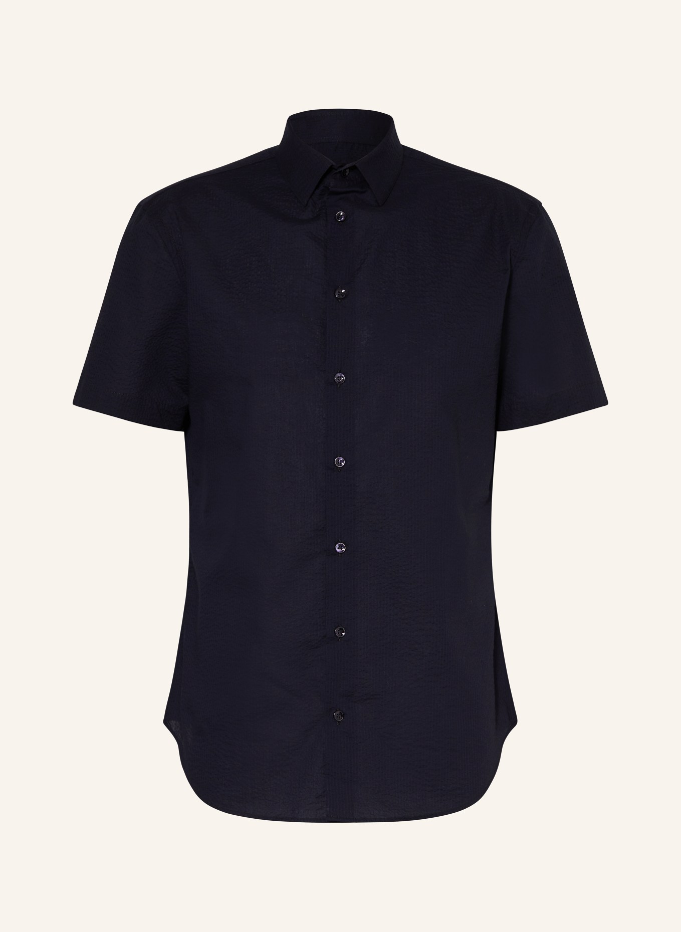 GIORGIO ARMANI Short sleeve shirt regular fit, Color: DARK BLUE (Image 1)