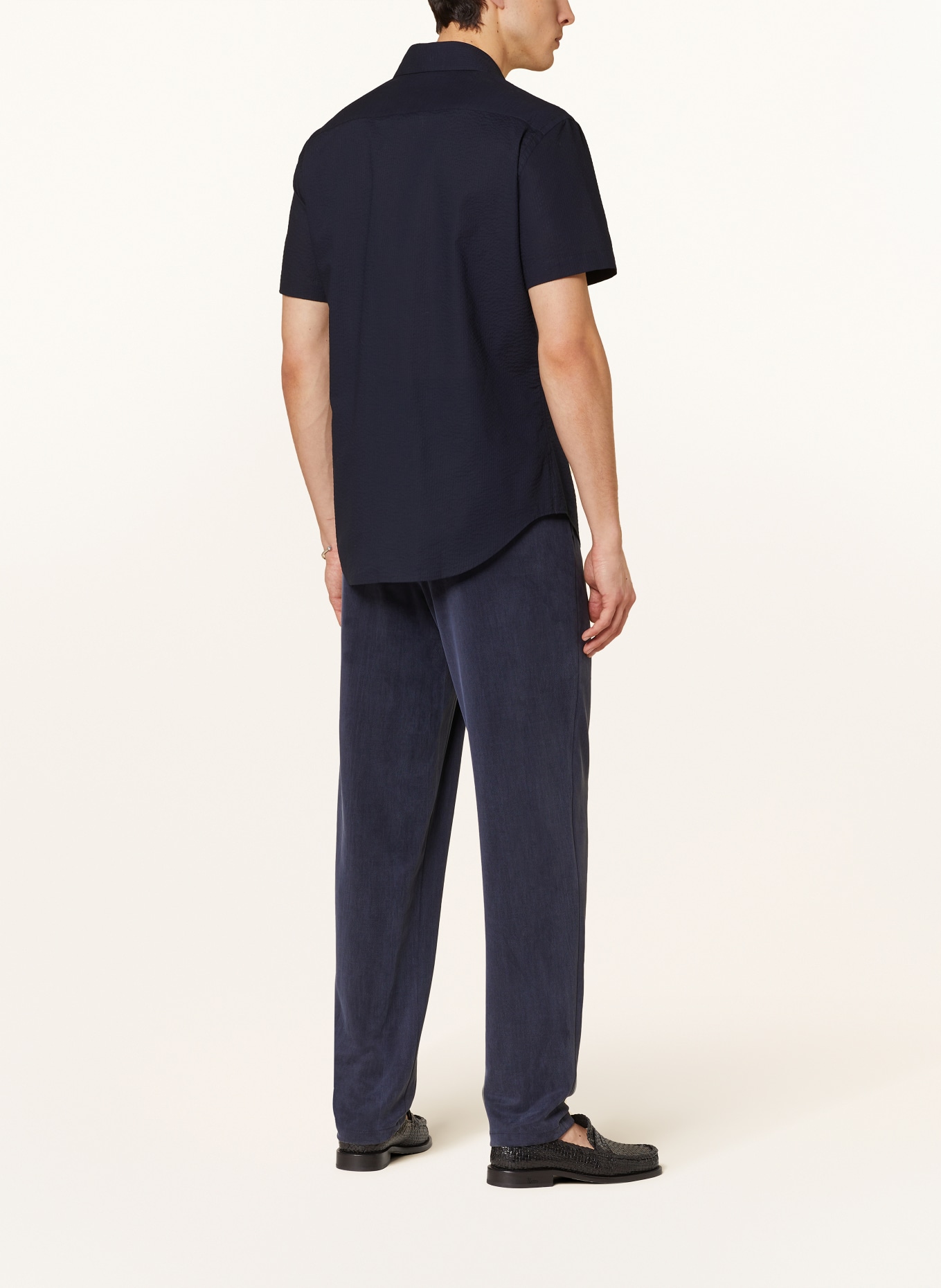 GIORGIO ARMANI Short sleeve shirt regular fit, Color: DARK BLUE (Image 3)