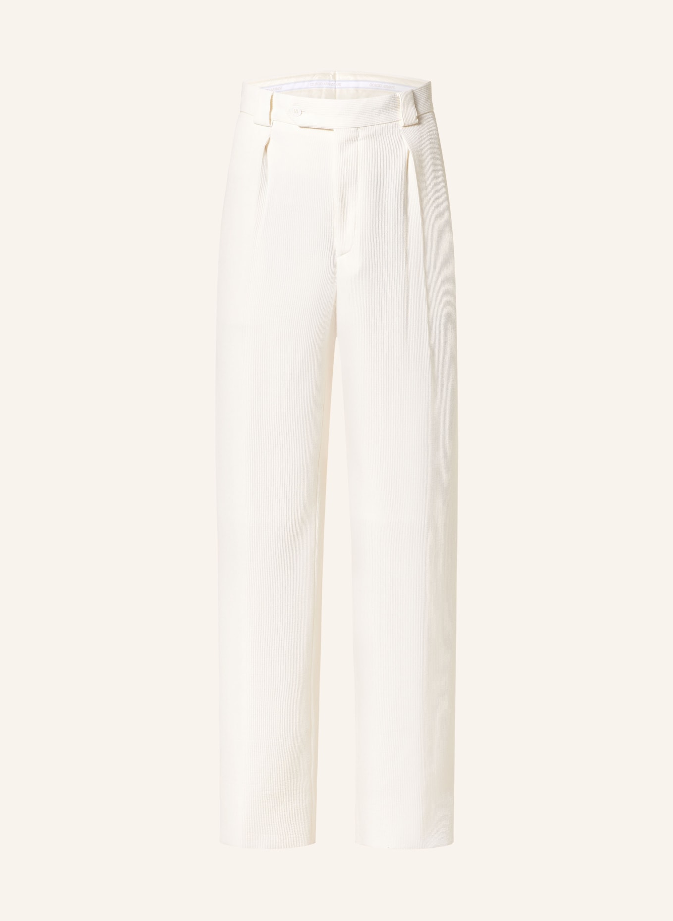 GIORGIO ARMANI Spodnie garniturowe regular fit, Kolor: U0BN Brilliant White (Obrazek 1)