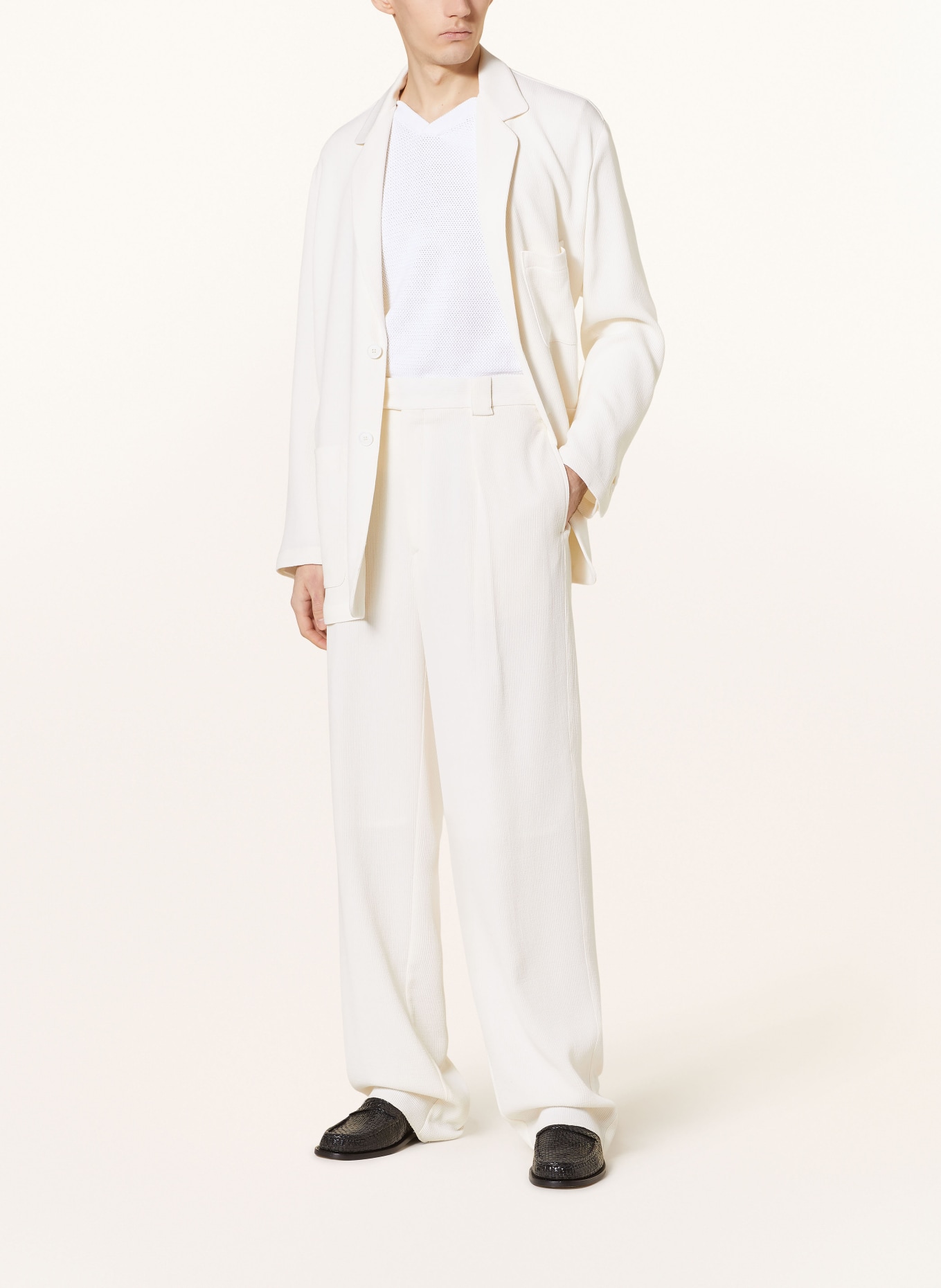 GIORGIO ARMANI Suit trousers regular fit, Color: U0BN Brilliant White (Image 2)