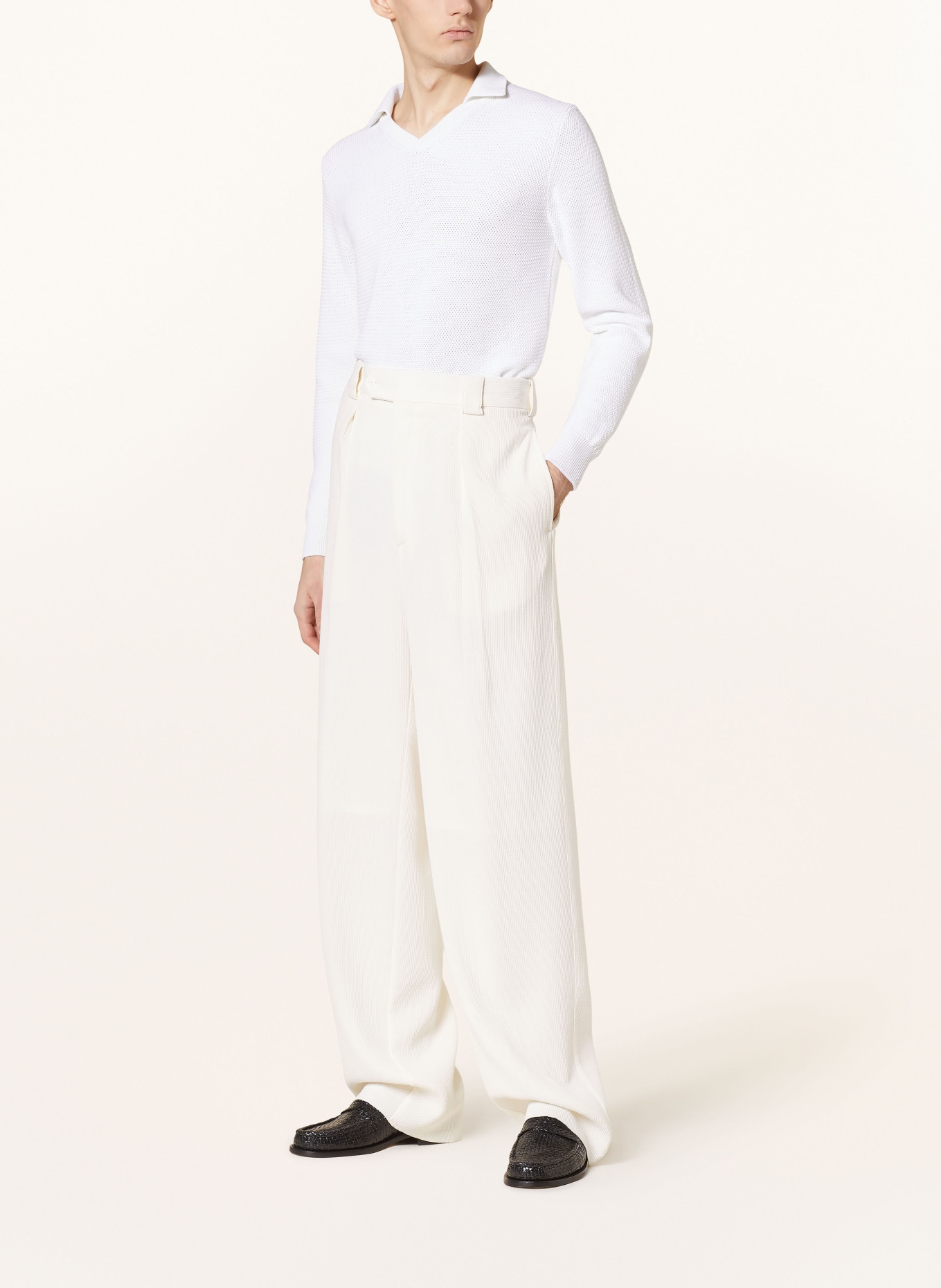 GIORGIO ARMANI Spodnie garniturowe regular fit, Kolor: U0BN Brilliant White (Obrazek 3)