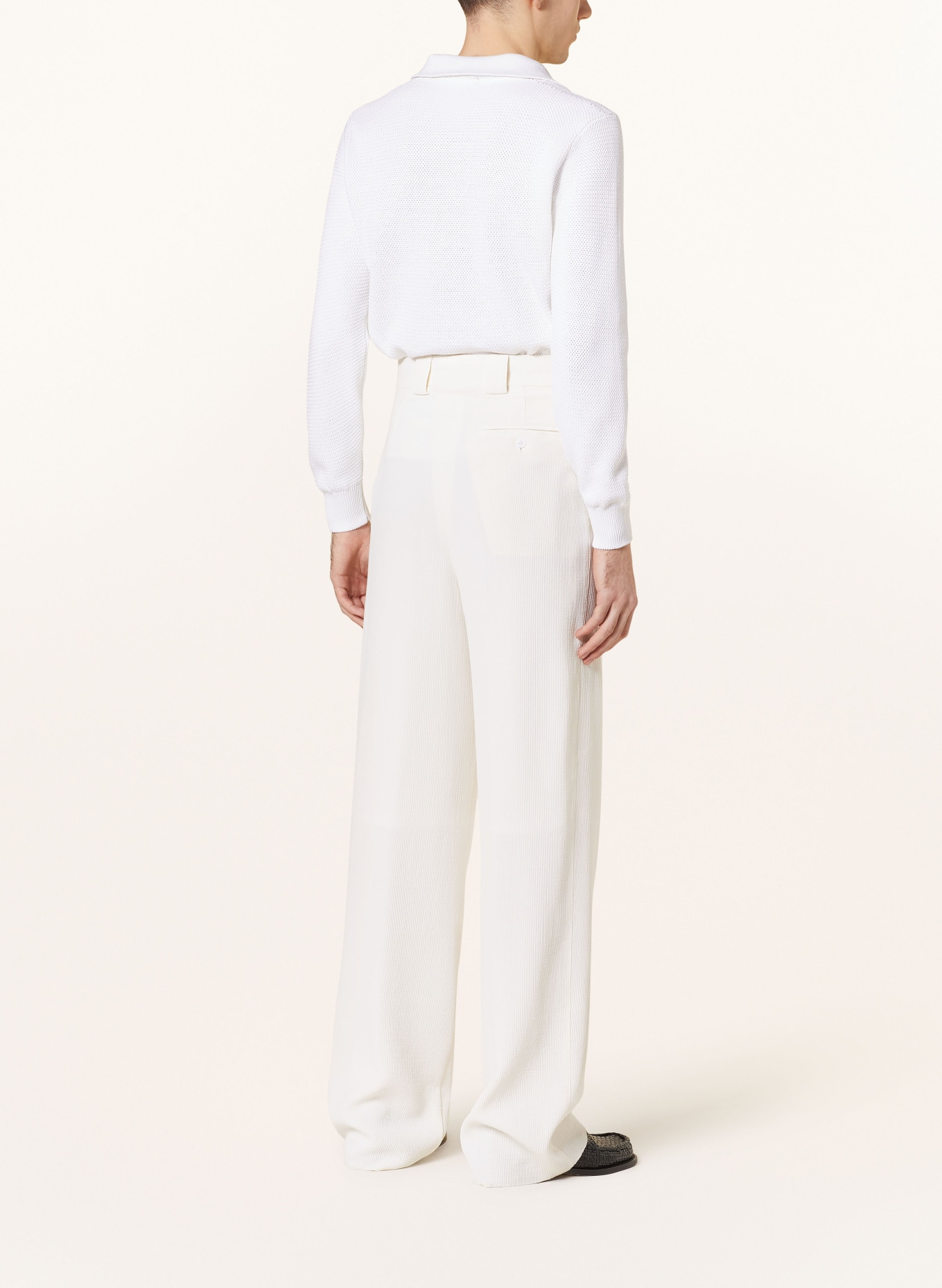 GIORGIO ARMANI Spodnie garniturowe regular fit, Kolor: U0BN Brilliant White (Obrazek 4)