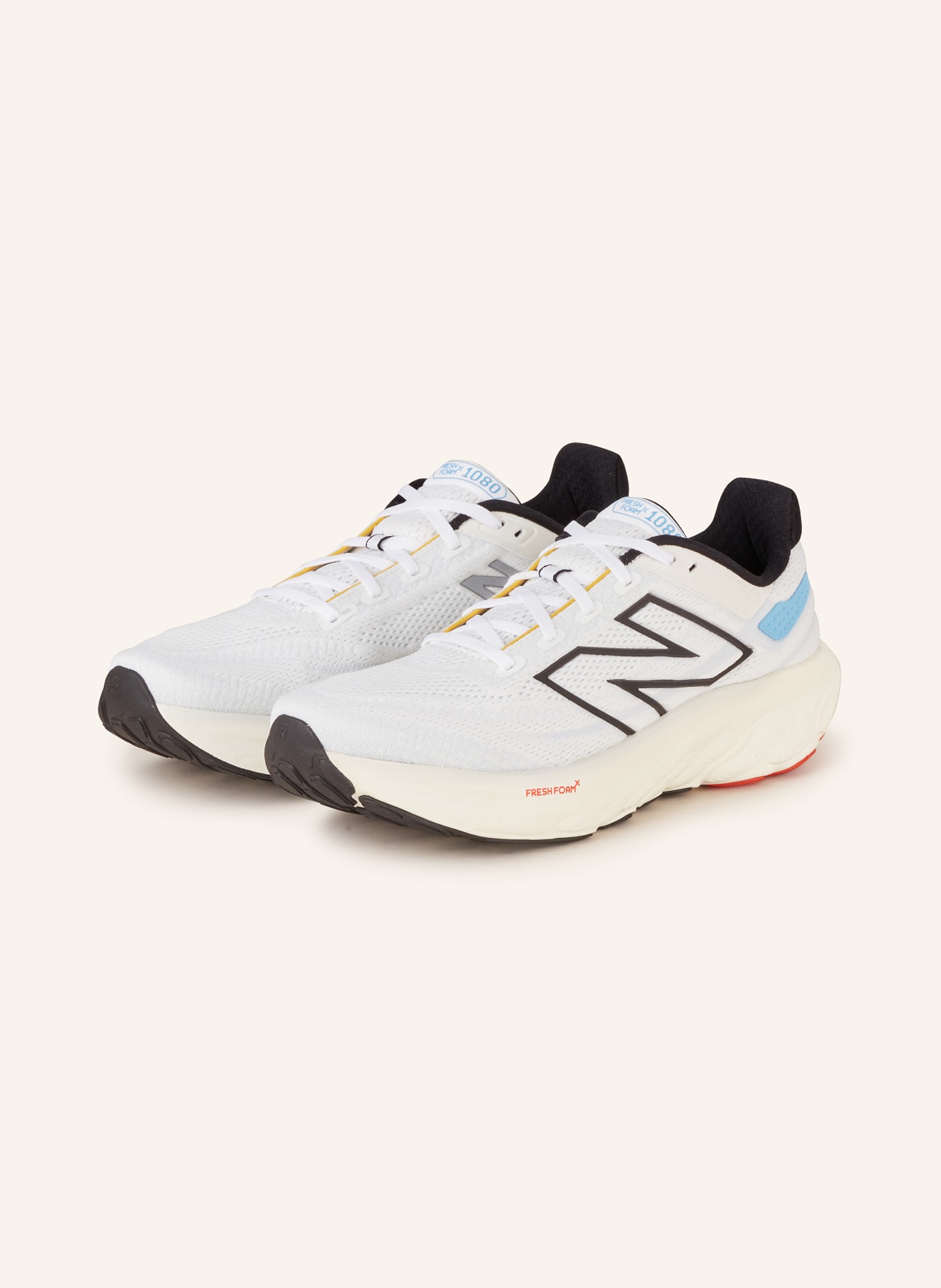 new balance Running shoes FRESH FOAM X 1080 V13, Color: WHITE/ BLACK (Image 1)
