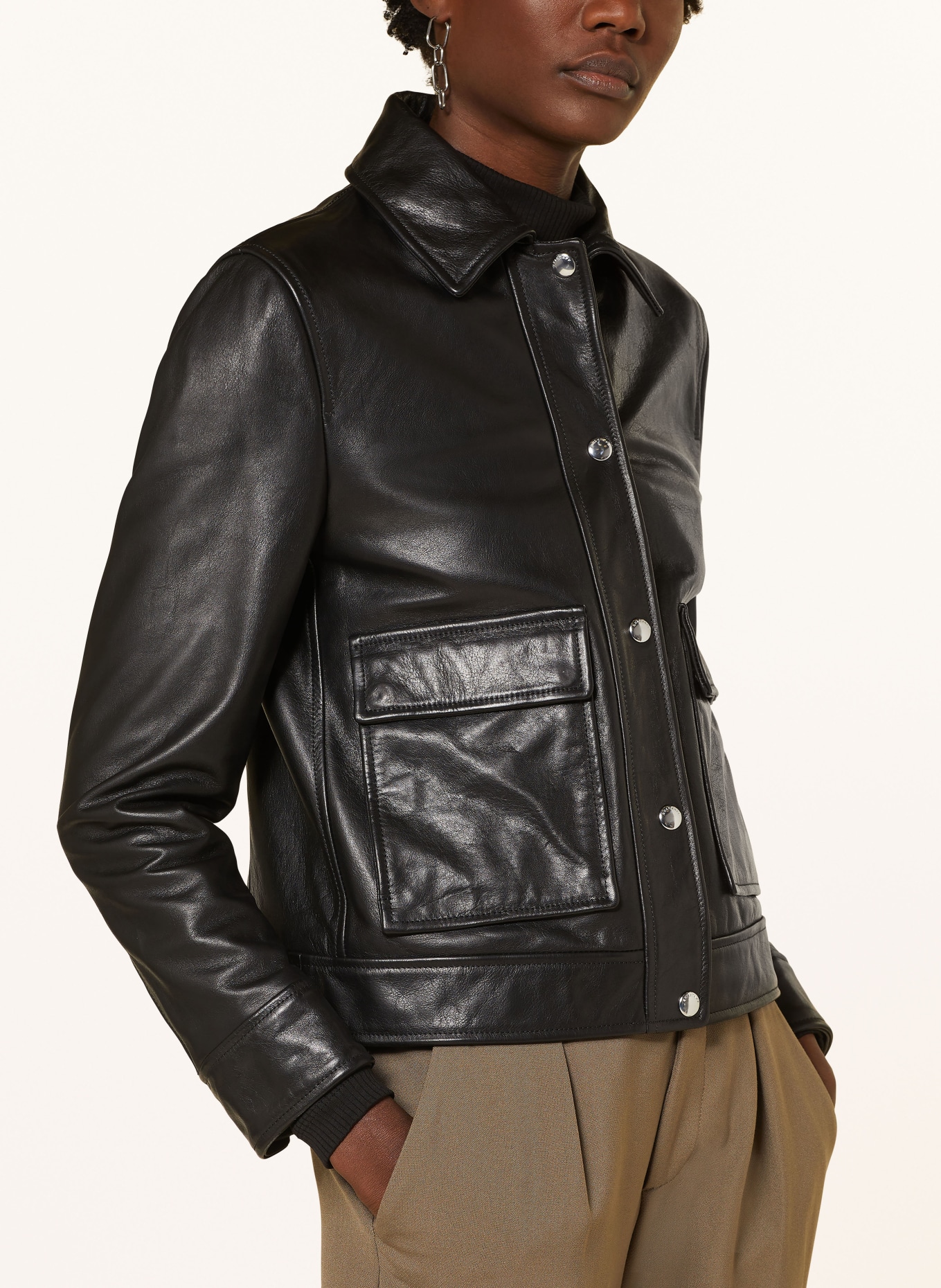 BELSTAFF Leather jacket BRIAR, Color: BLACK (Image 4)