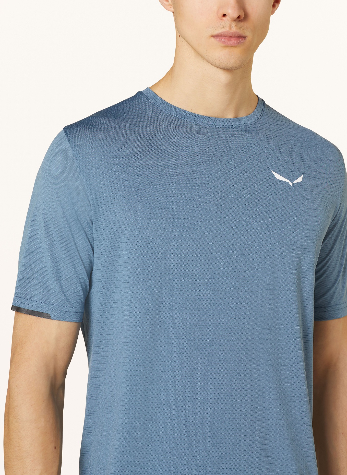 SALEWA T-shirt PUEZ HYBRID DRY'TON, Color: BLUE GRAY (Image 4)