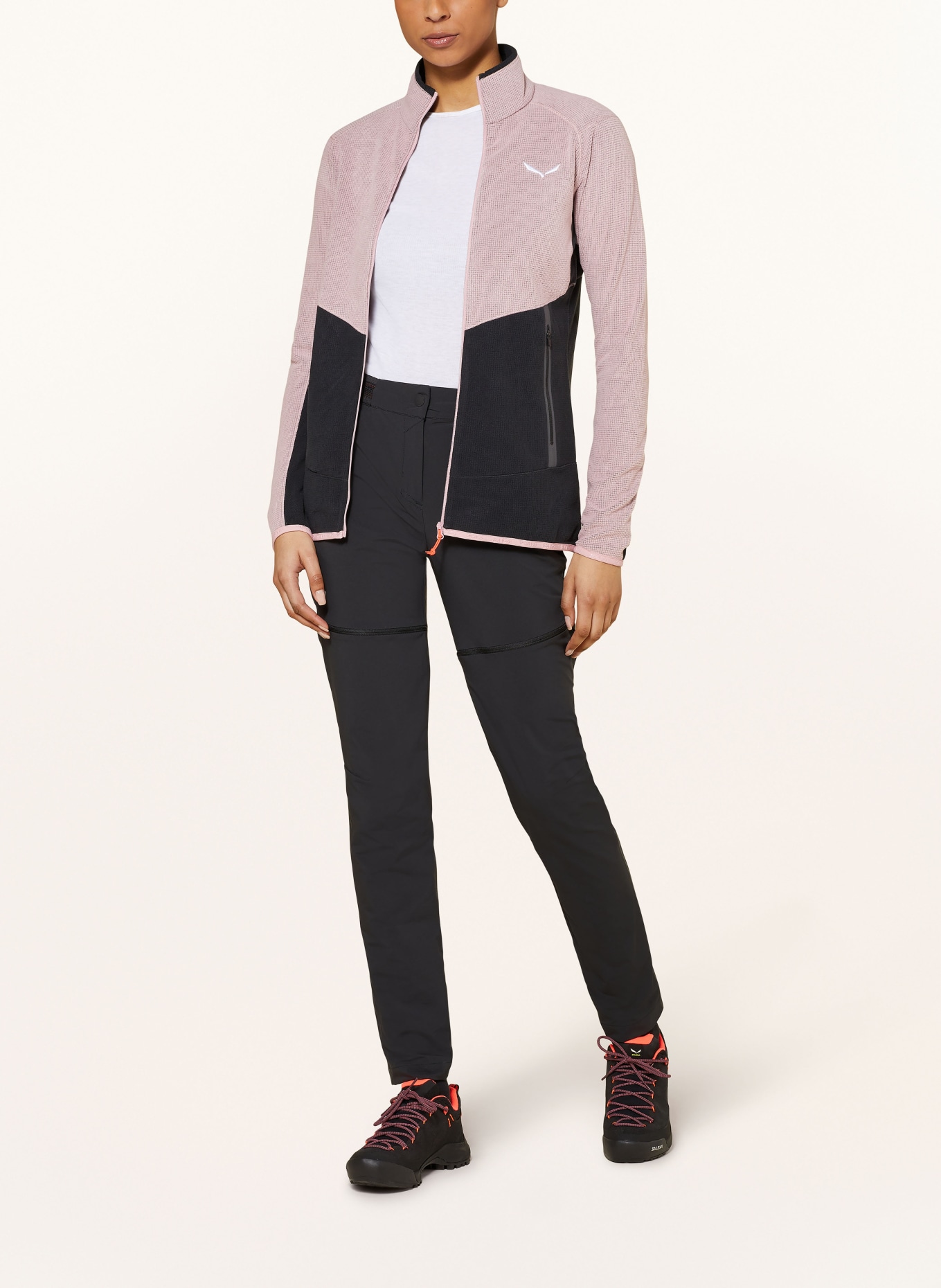 SALEWA Fleece jacket PAGANELLA, Color: BLACK/ ROSE (Image 2)