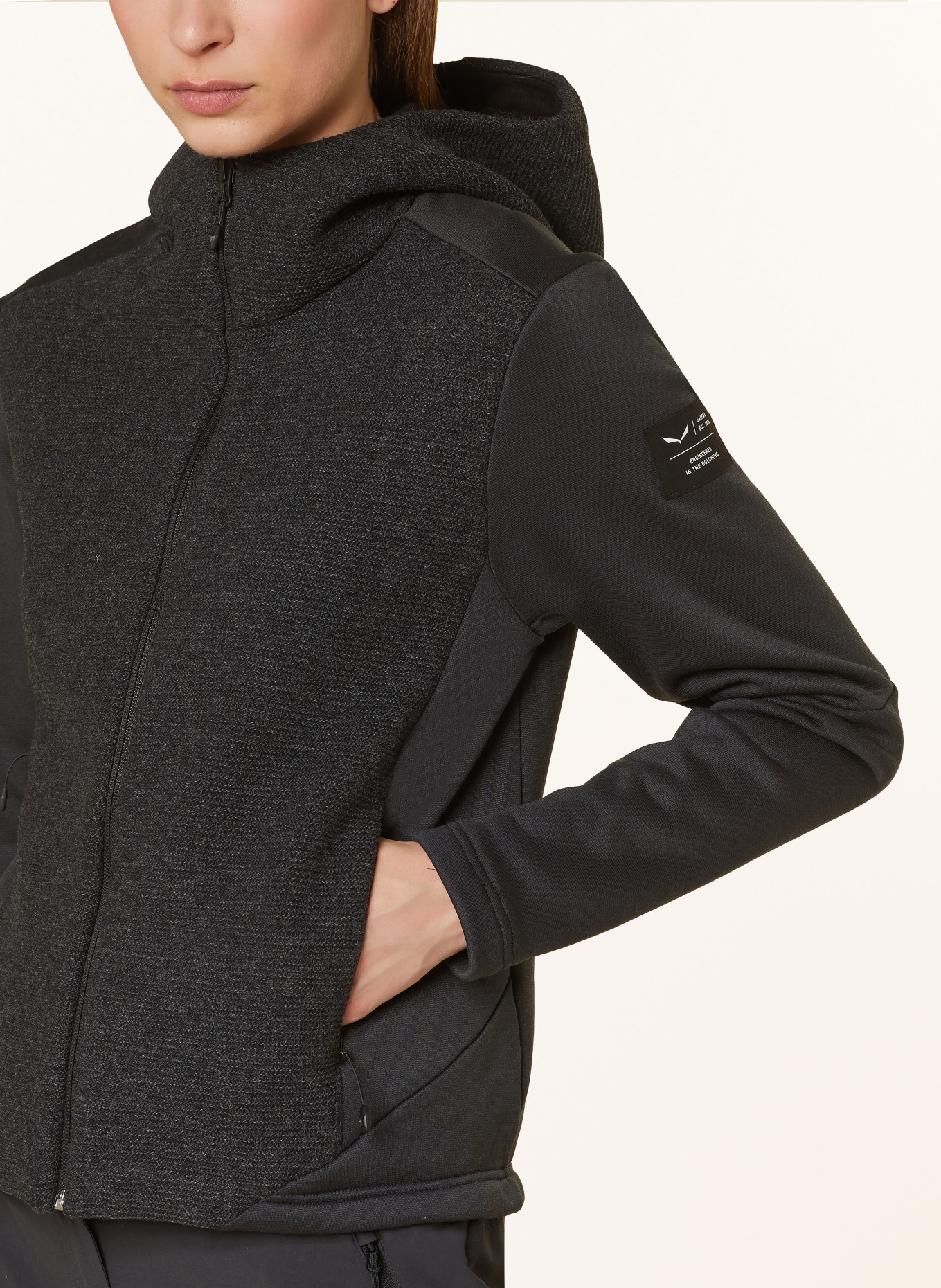 SALEWA Hybrid jacket FANES SARNER, Color: BLACK (Image 5)
