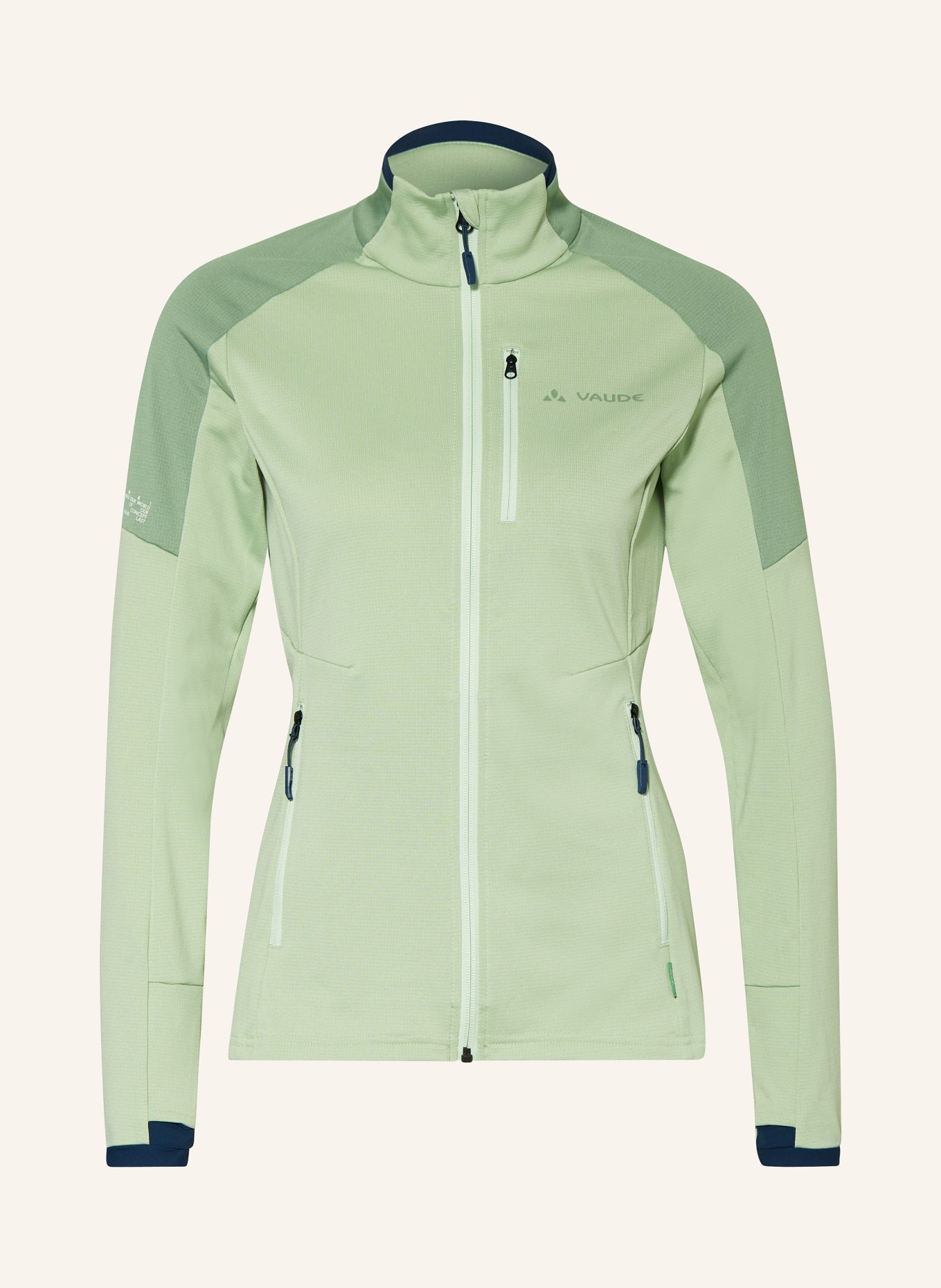VAUDE Mid-layer jacket ELOPE, Color: LIGHT GREEN (Image 1)