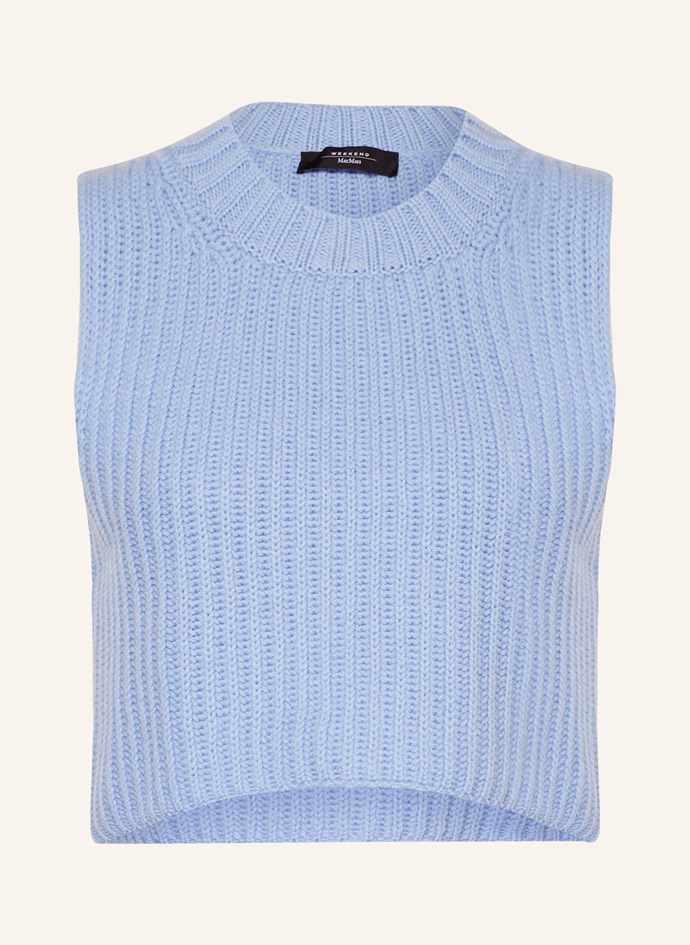 WEEKEND MaxMara Cropped sweater vest PALCHI, Color: LIGHT BLUE (Image 1)