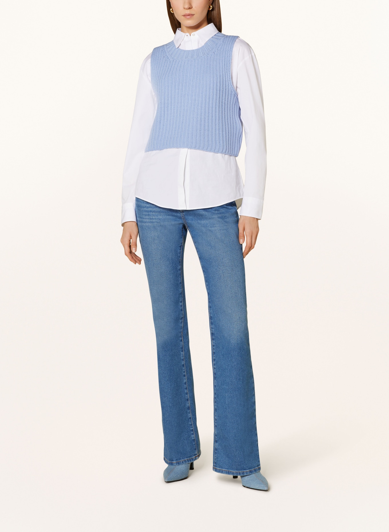 WEEKEND MaxMara Cropped sweater vest PALCHI, Color: LIGHT BLUE (Image 2)