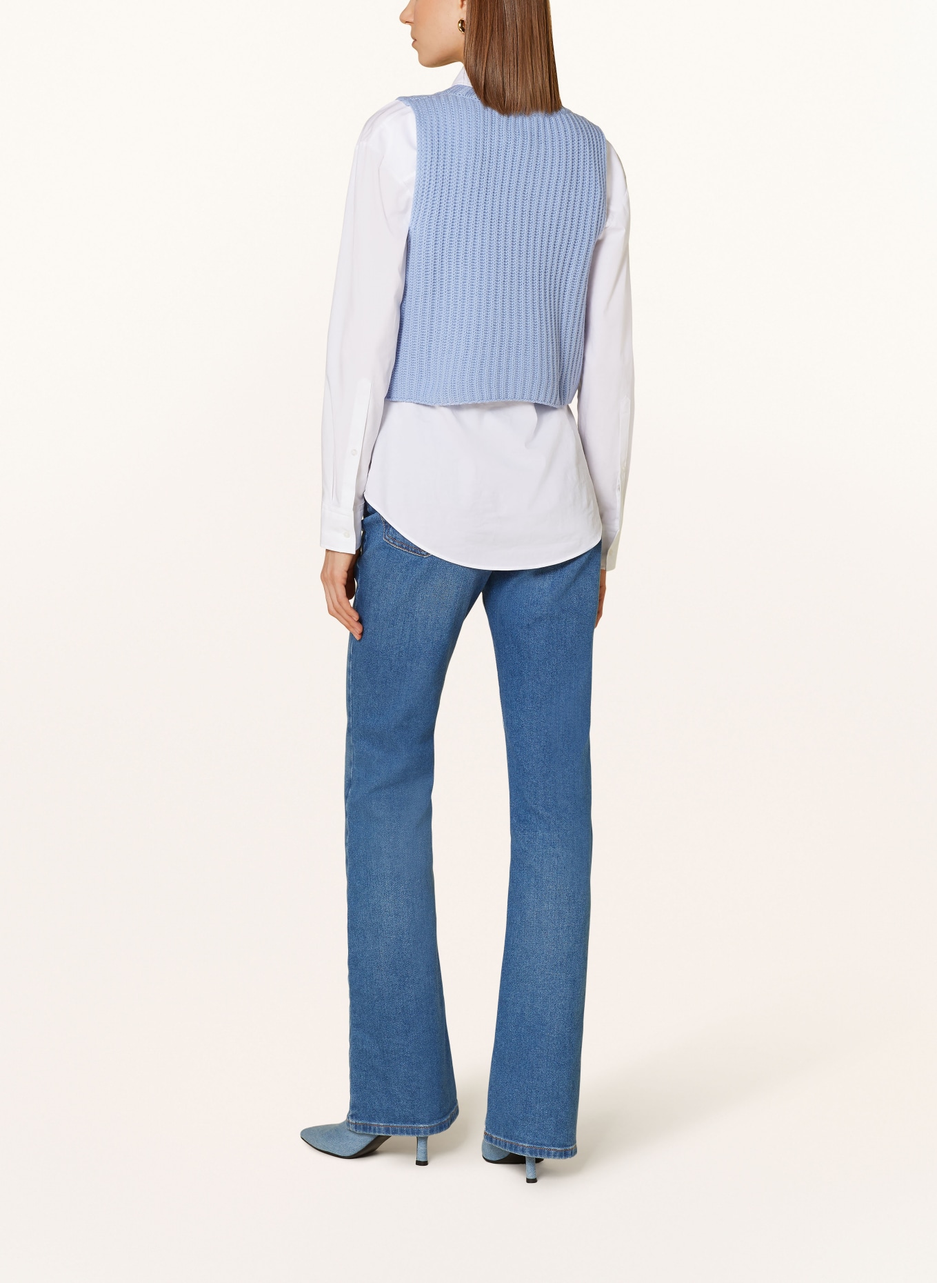 WEEKEND MaxMara Cropped sweater vest PALCHI, Color: LIGHT BLUE (Image 3)