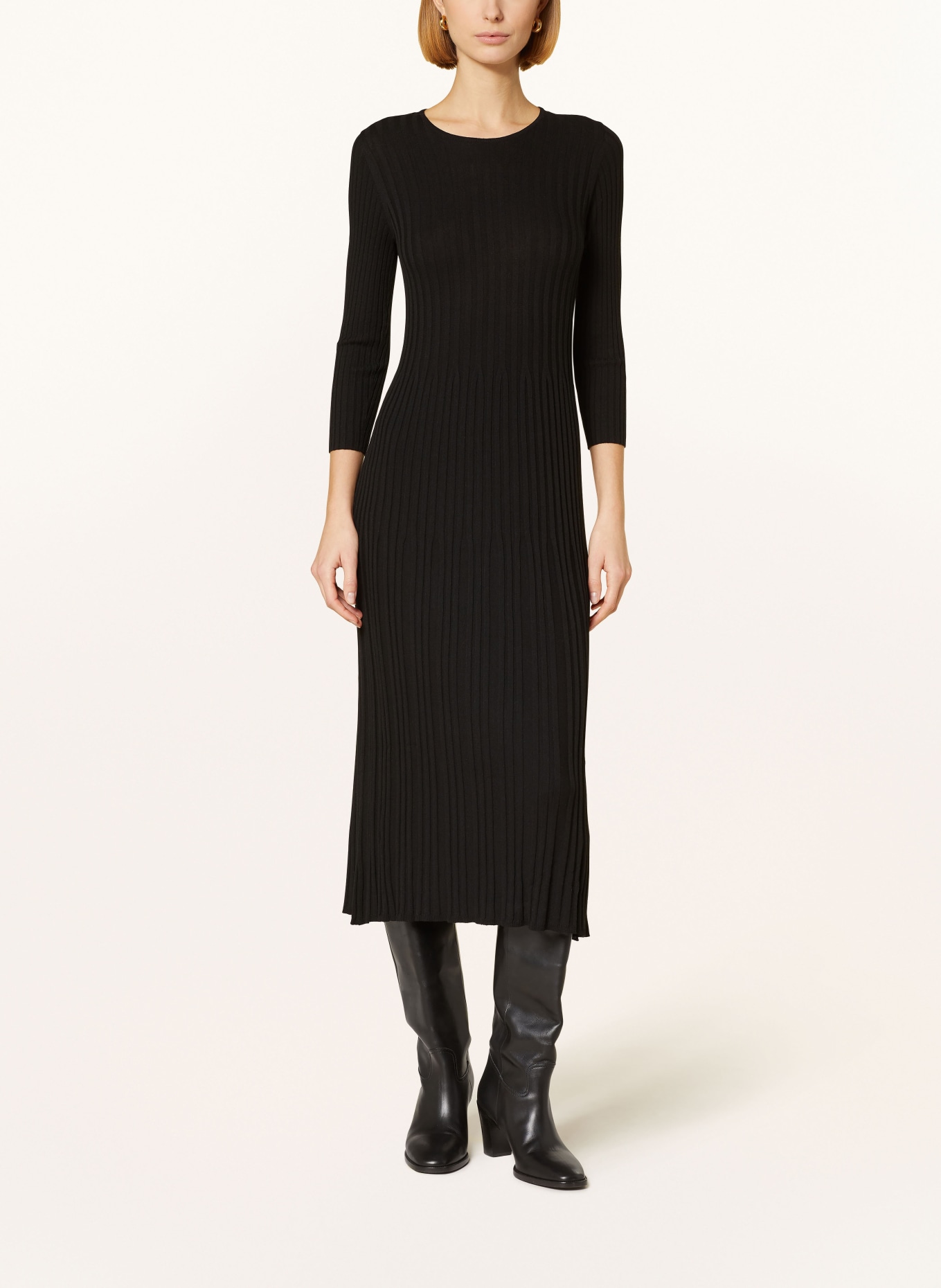 WEEKEND MaxMara Knit dress VICTOR with 3/4 sleeves, Color: BLACK (Image 2)
