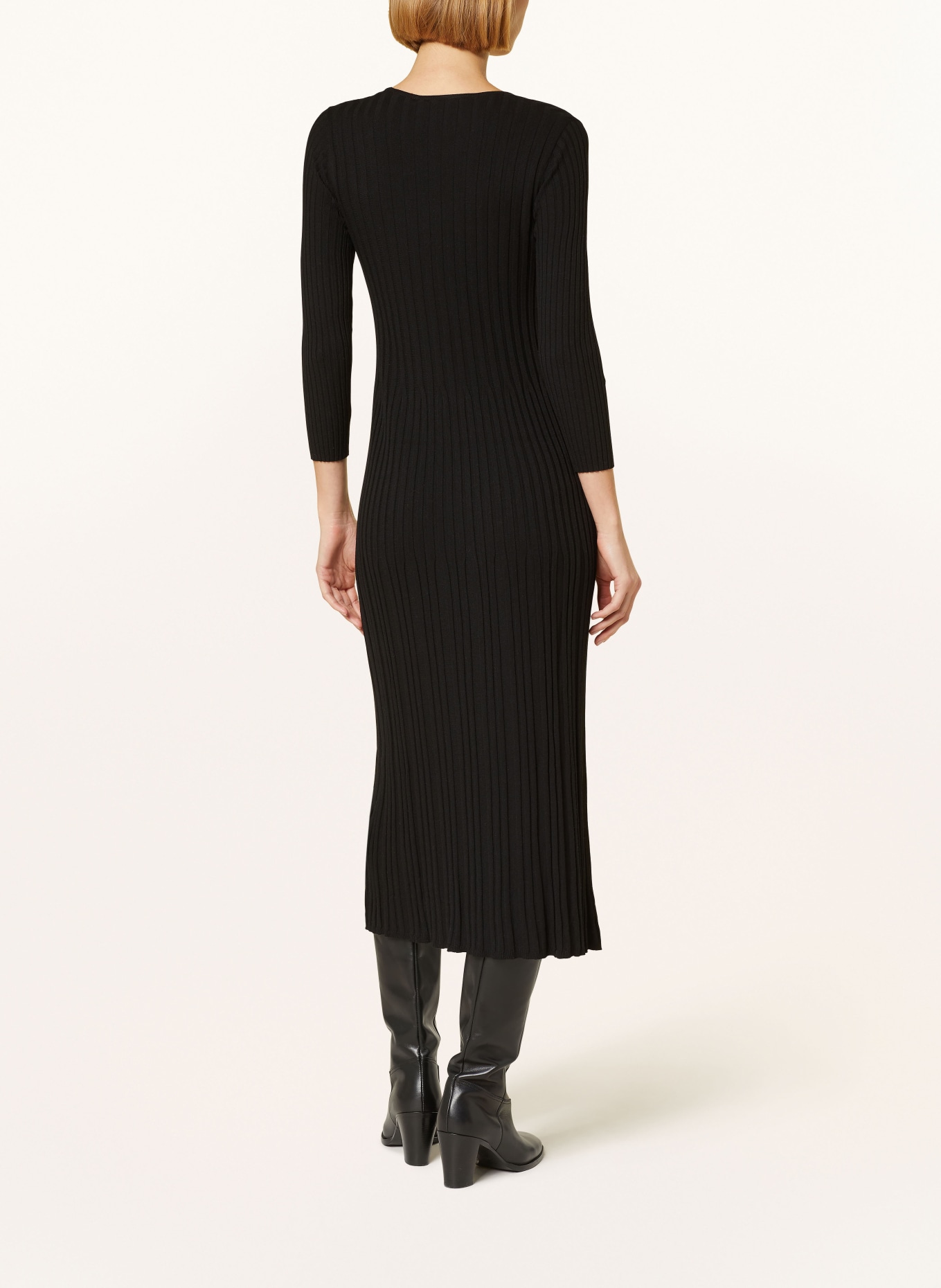 WEEKEND MaxMara Knit dress VICTOR with 3/4 sleeves, Color: BLACK (Image 3)