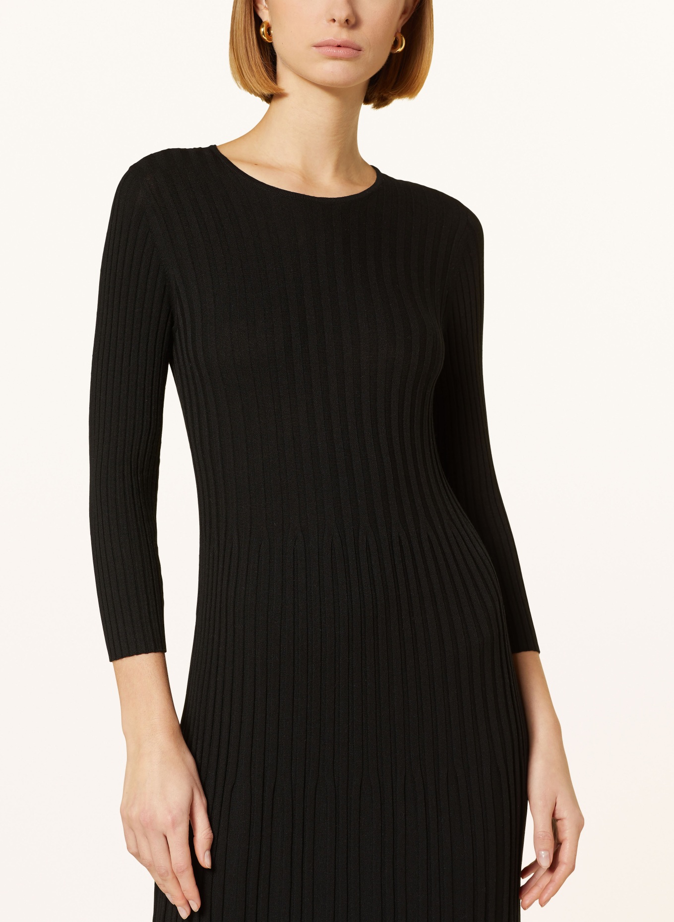 WEEKEND MaxMara Knit dress VICTOR with 3/4 sleeves, Color: BLACK (Image 4)