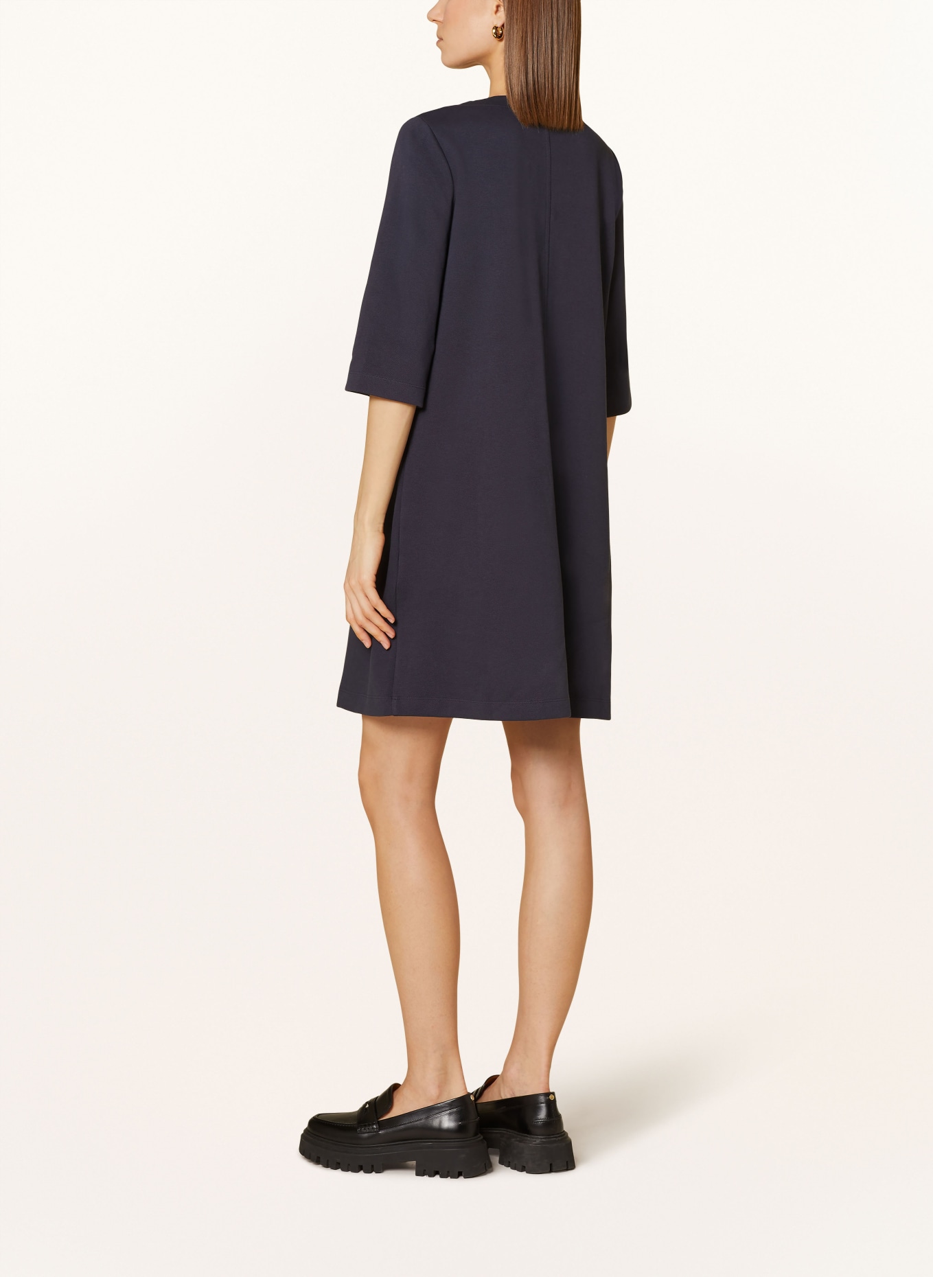 WEEKEND MaxMara Piqué-Kleid CAPRARA mit 3/4-Arm, Farbe: DUNKELBLAU (Bild 3)