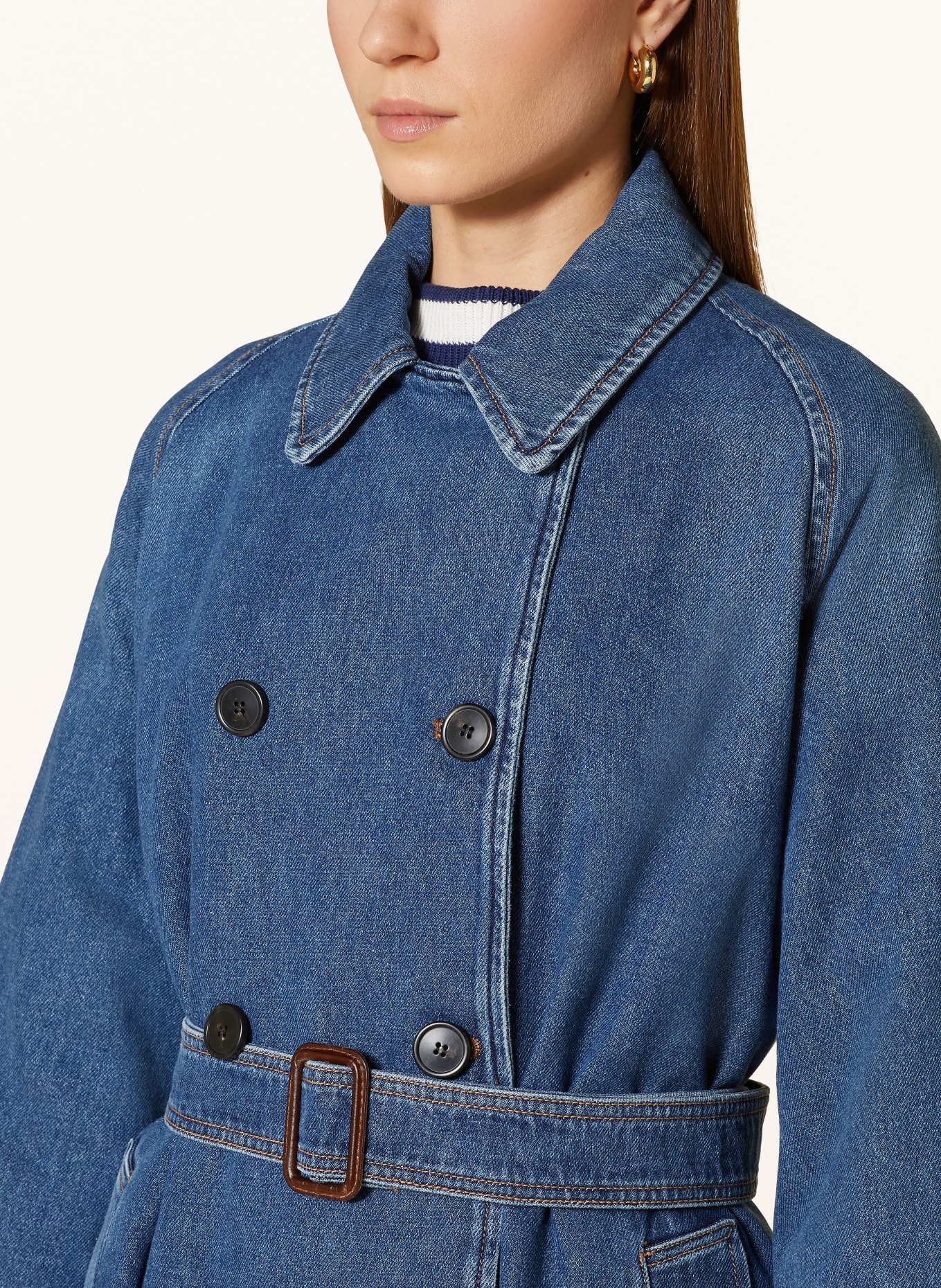 WEEKEND MaxMara Trench coat BLASY in denim, Color: DARK BLUE (Image 4)