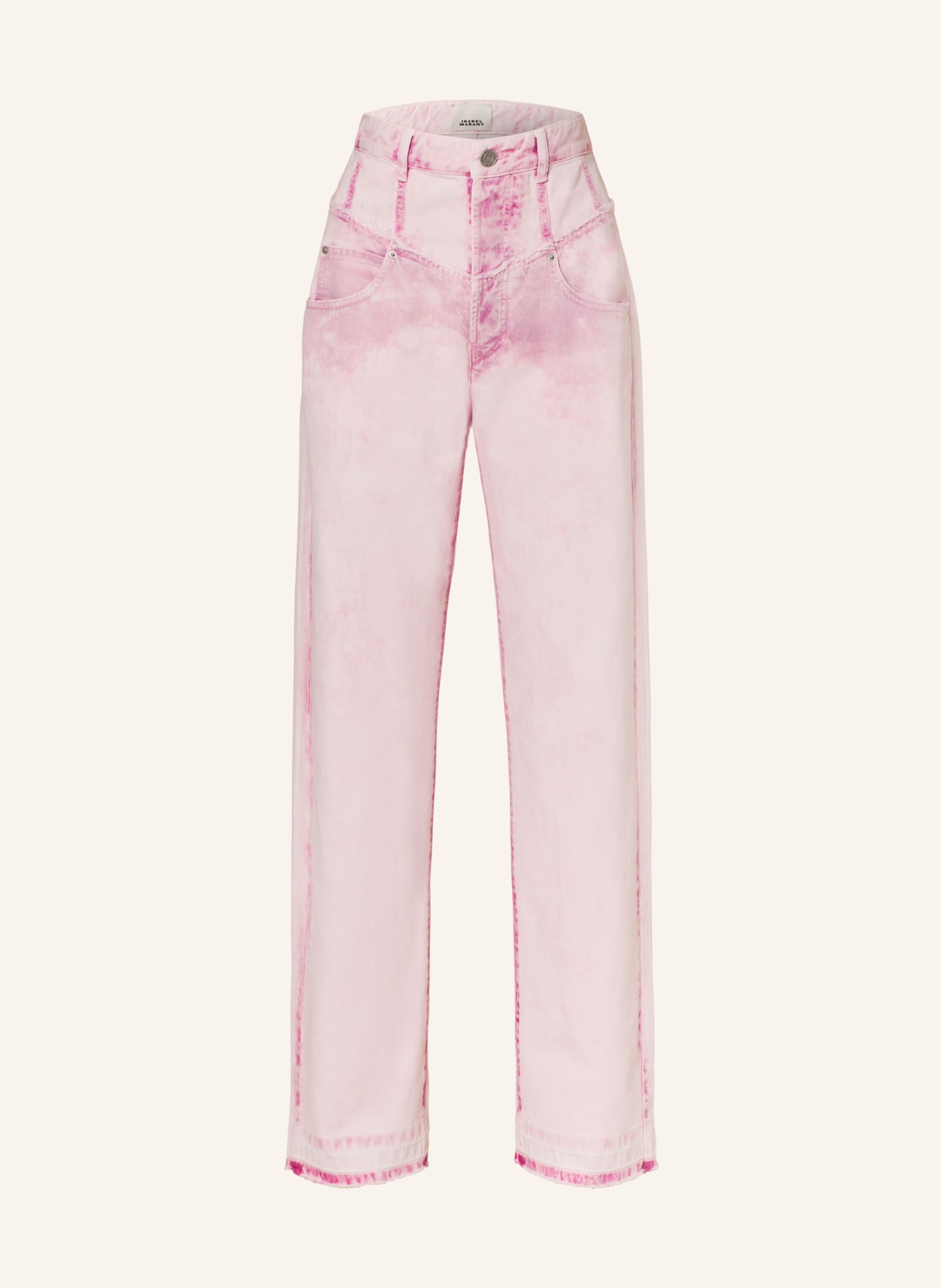 ISABEL MARANT Straight jeans NOEMIE, Color: PINK (Image 1)