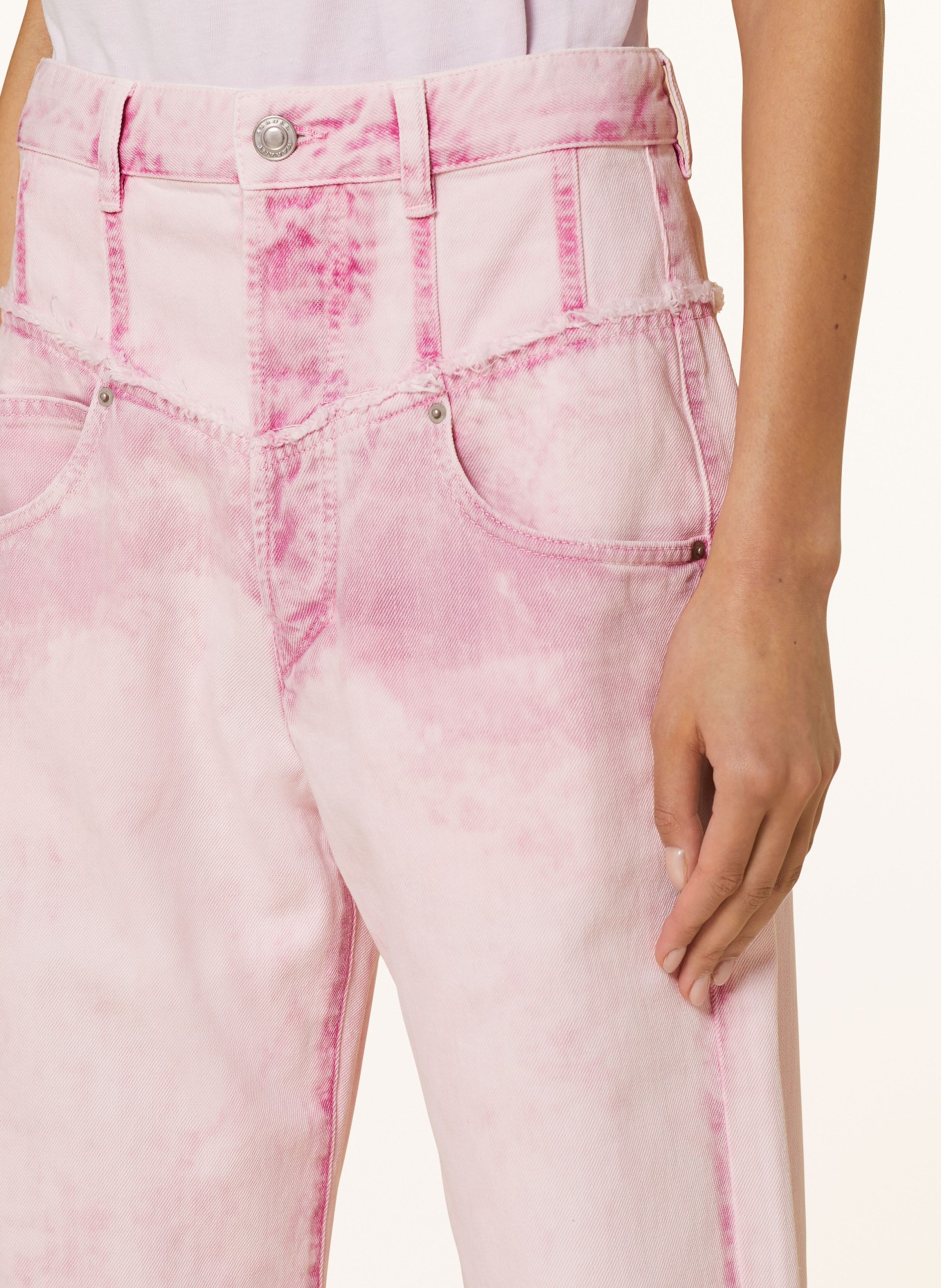 ISABEL MARANT Straight jeans NOEMIE, Color: PINK (Image 5)