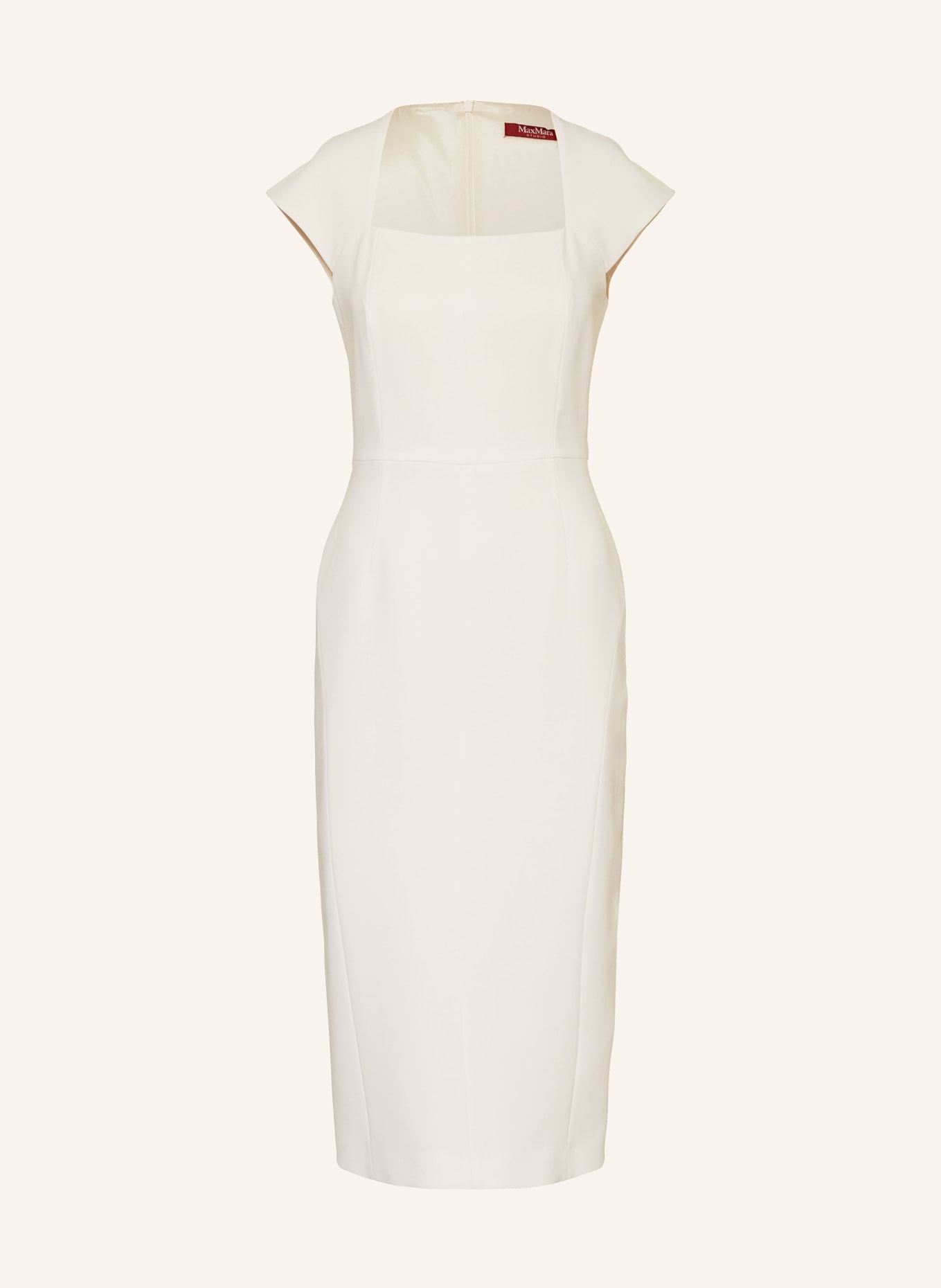 MaxMara STUDIO Sheath dress UMBRO, Color: WHITE (Image 1)