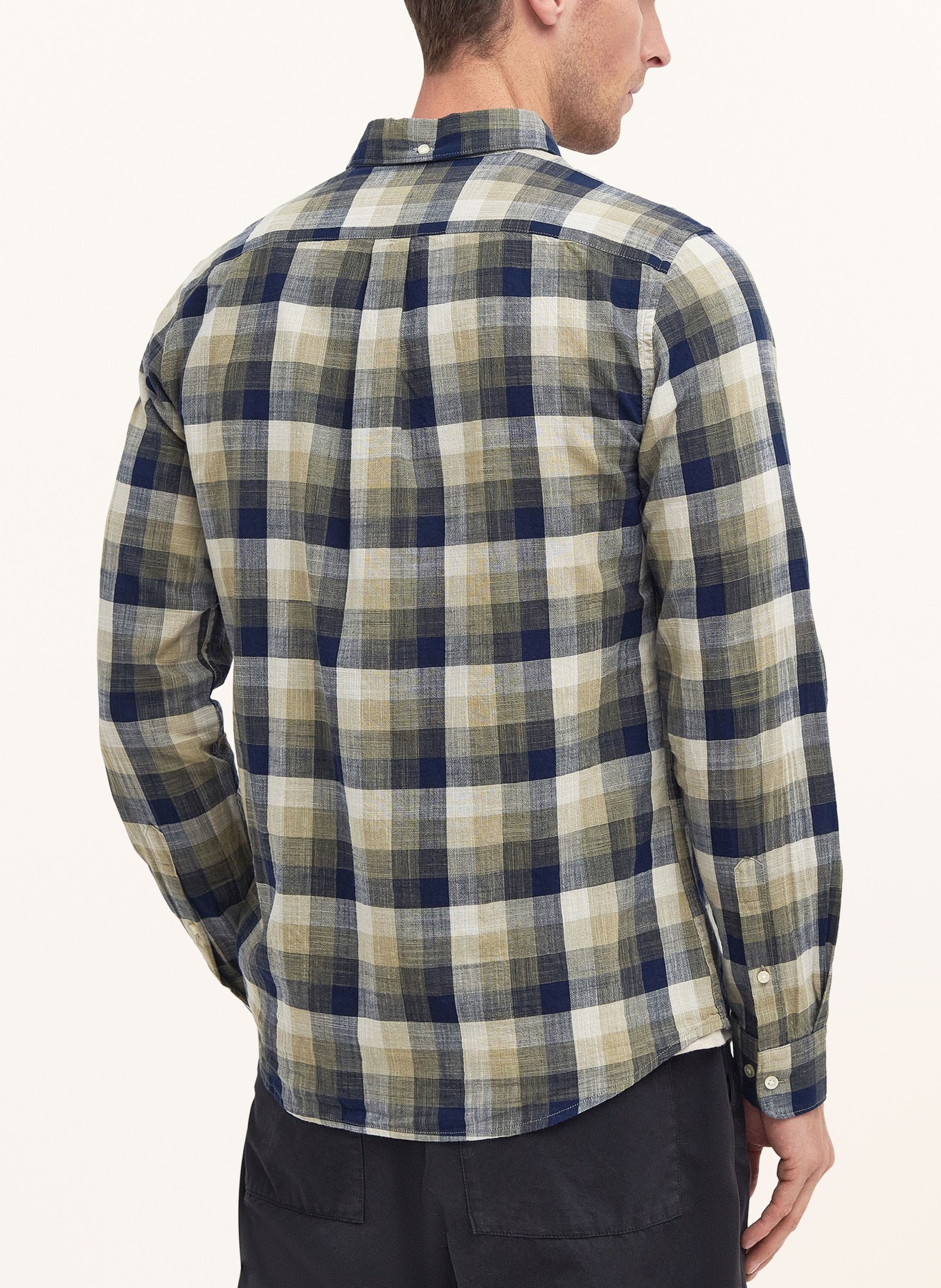 Barbour Shirt HILLROAD tailored fit, Color: DARK BLUE/ OLIVE/ LIGHT GREEN (Image 3)