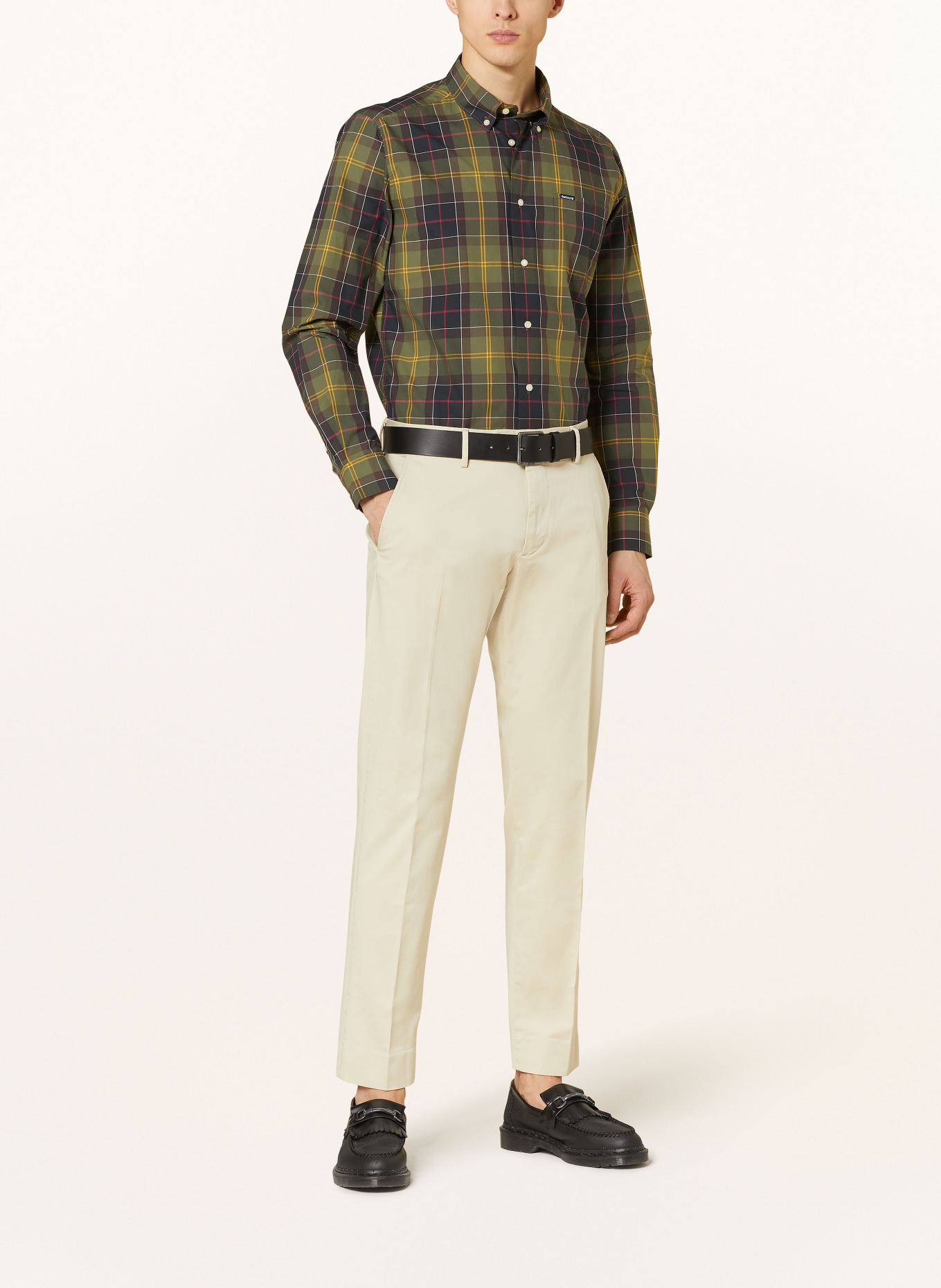 Barbour Shirt HARRIS tailored fit, Color: GREEN/ DARK GREEN/ YELLOW (Image 2)