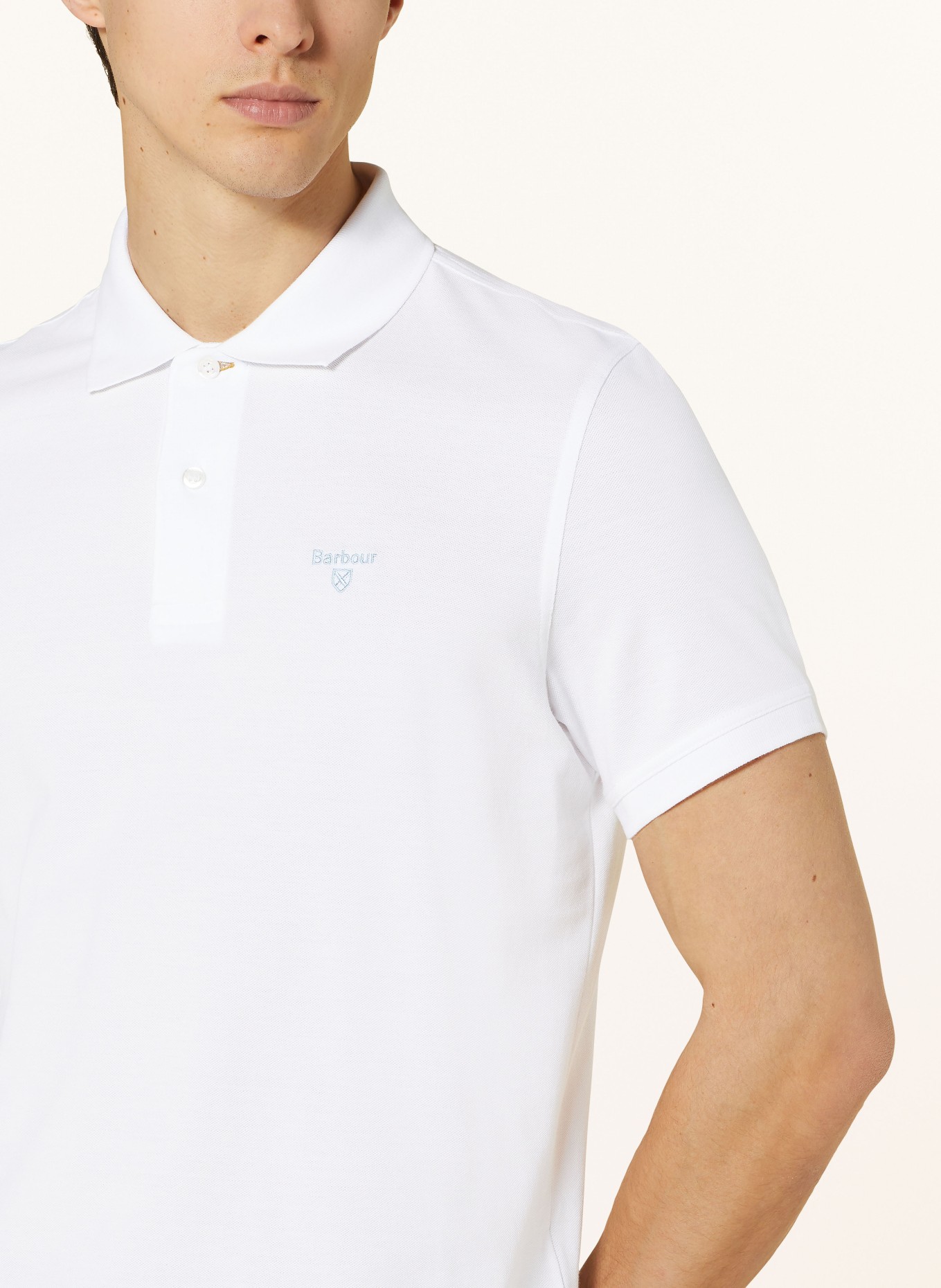 Barbour Piqué polo shirt, Color: WHITE (Image 4)