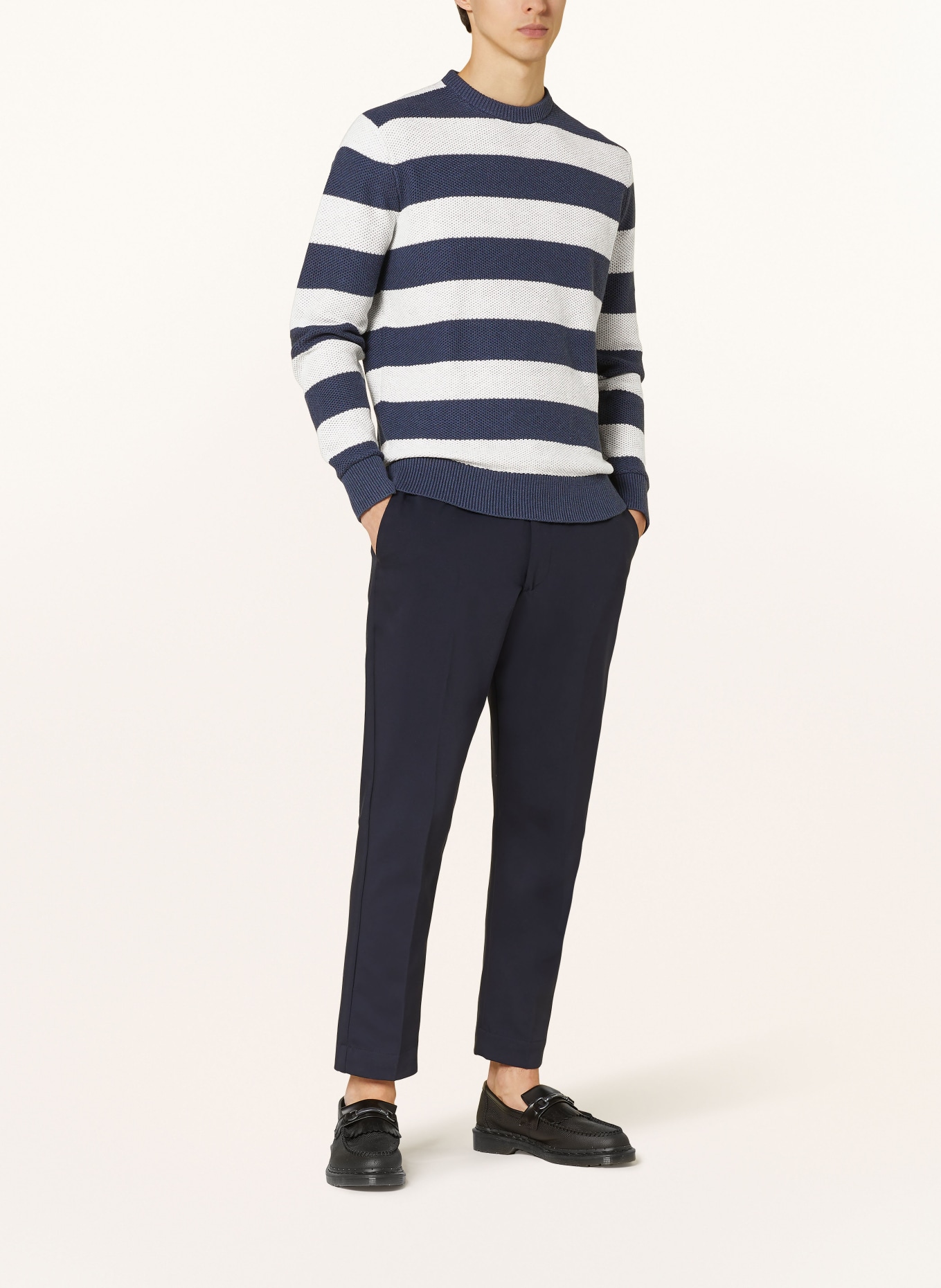 Barbour Sweater, Color: DARK BLUE/ WHITE (Image 2)