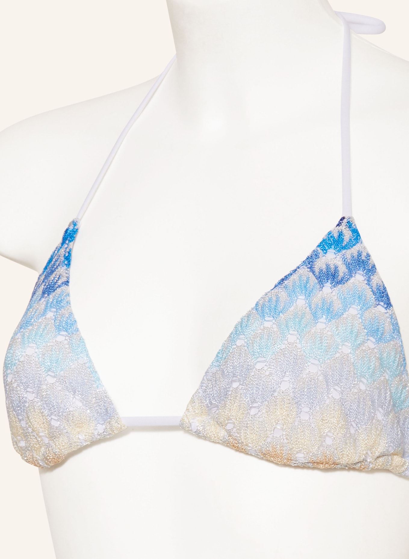 MISSONI Triangel-Bikini mit Glitzergarn, Farbe: WEISS/ BLAU/ HELLBLAU (Bild 4)