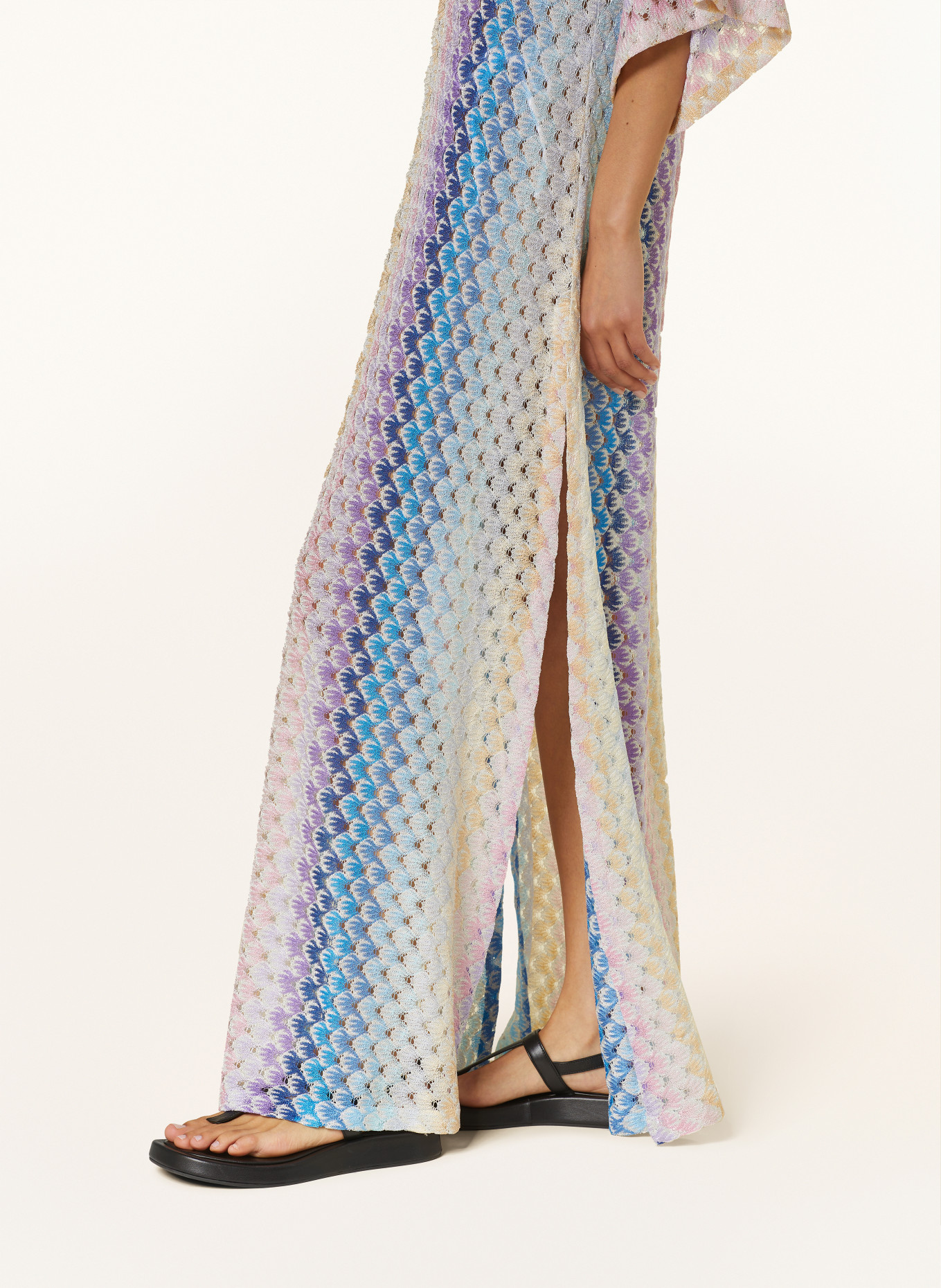MISSONI Beach dress with 3/4 sleeves and glitter thread, Color: PINK/ PURPLE/ BLUE (Image 4)