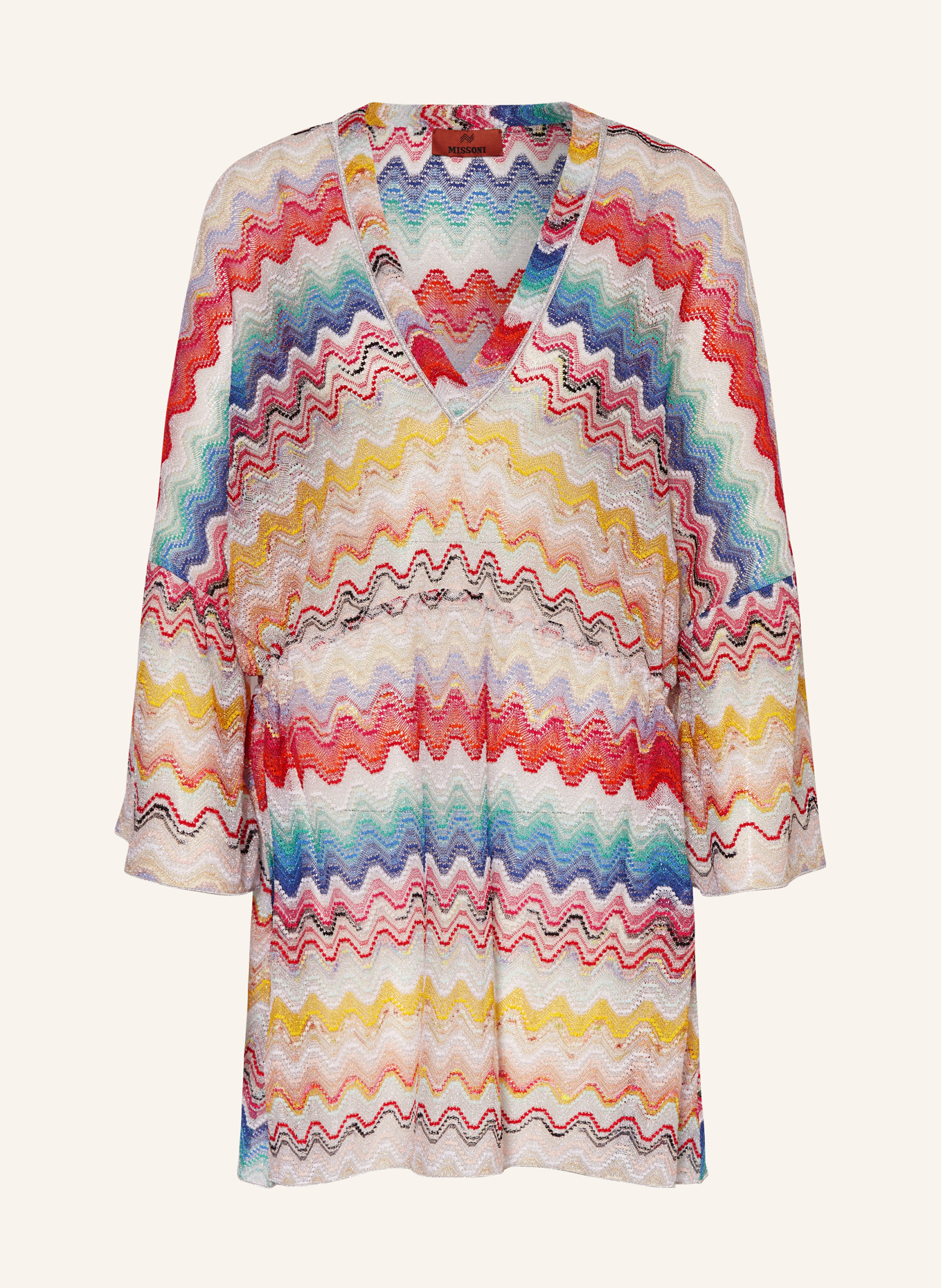 MISSONI Beach dress with glitter thread, Color: WHITE/ YELLOW/ BLUE (Image 1)