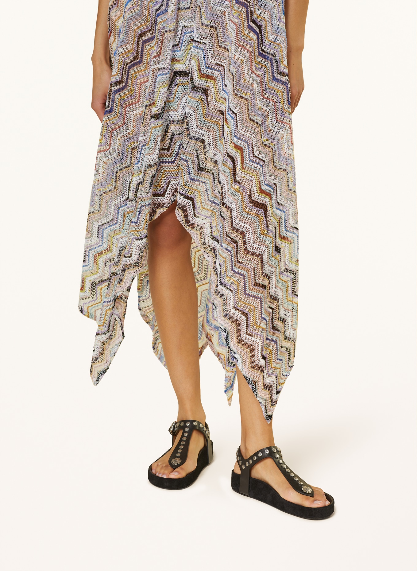 MISSONI Strandkleid mit Glitzergarn, Farbe: BLAU/ ROSA/ GOLD (Bild 4)