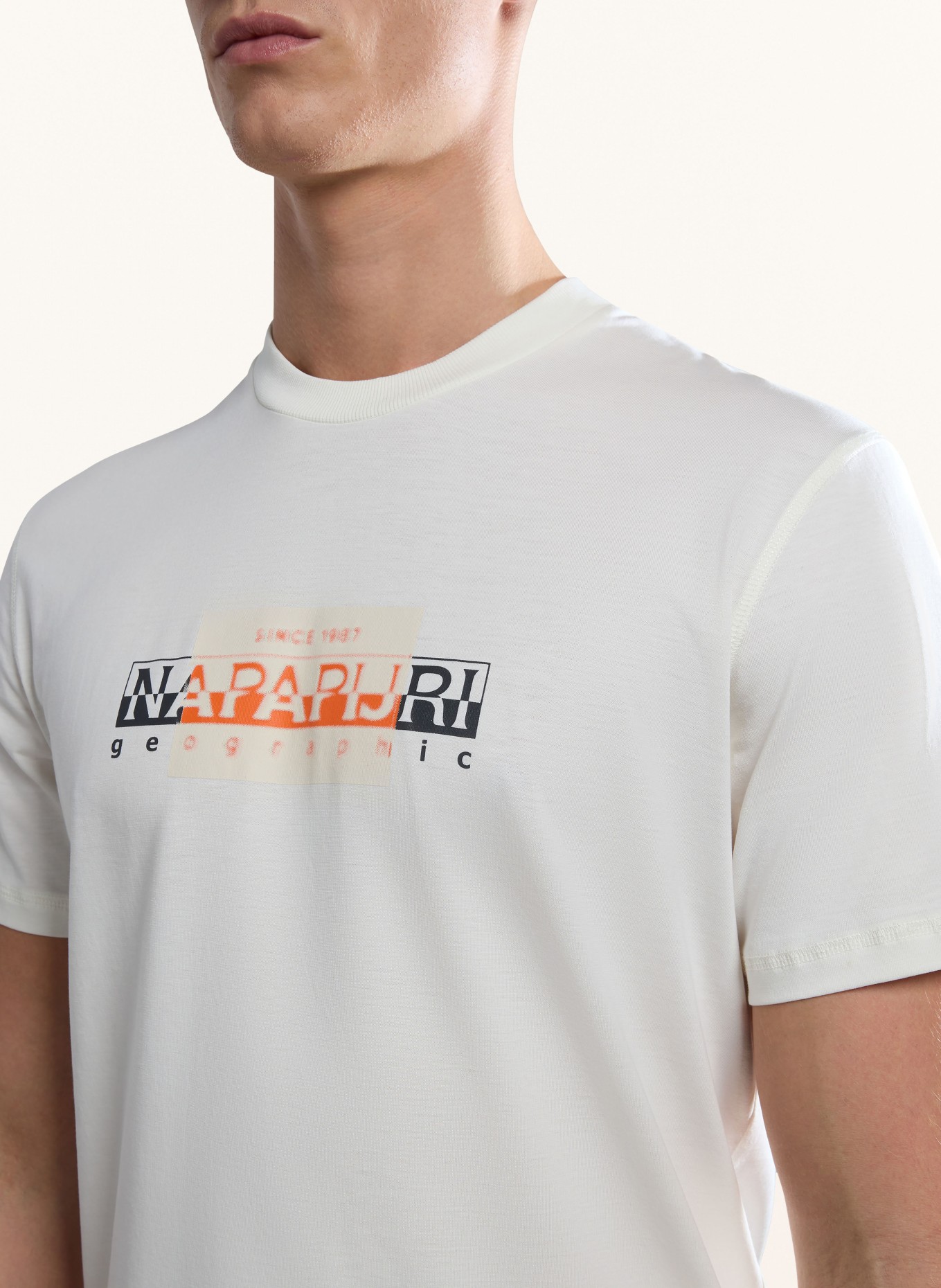 NAPAPIJRI T-shirt SMALLWOOD, Color: WHITE/ ORANGE/ BLACK (Image 4)