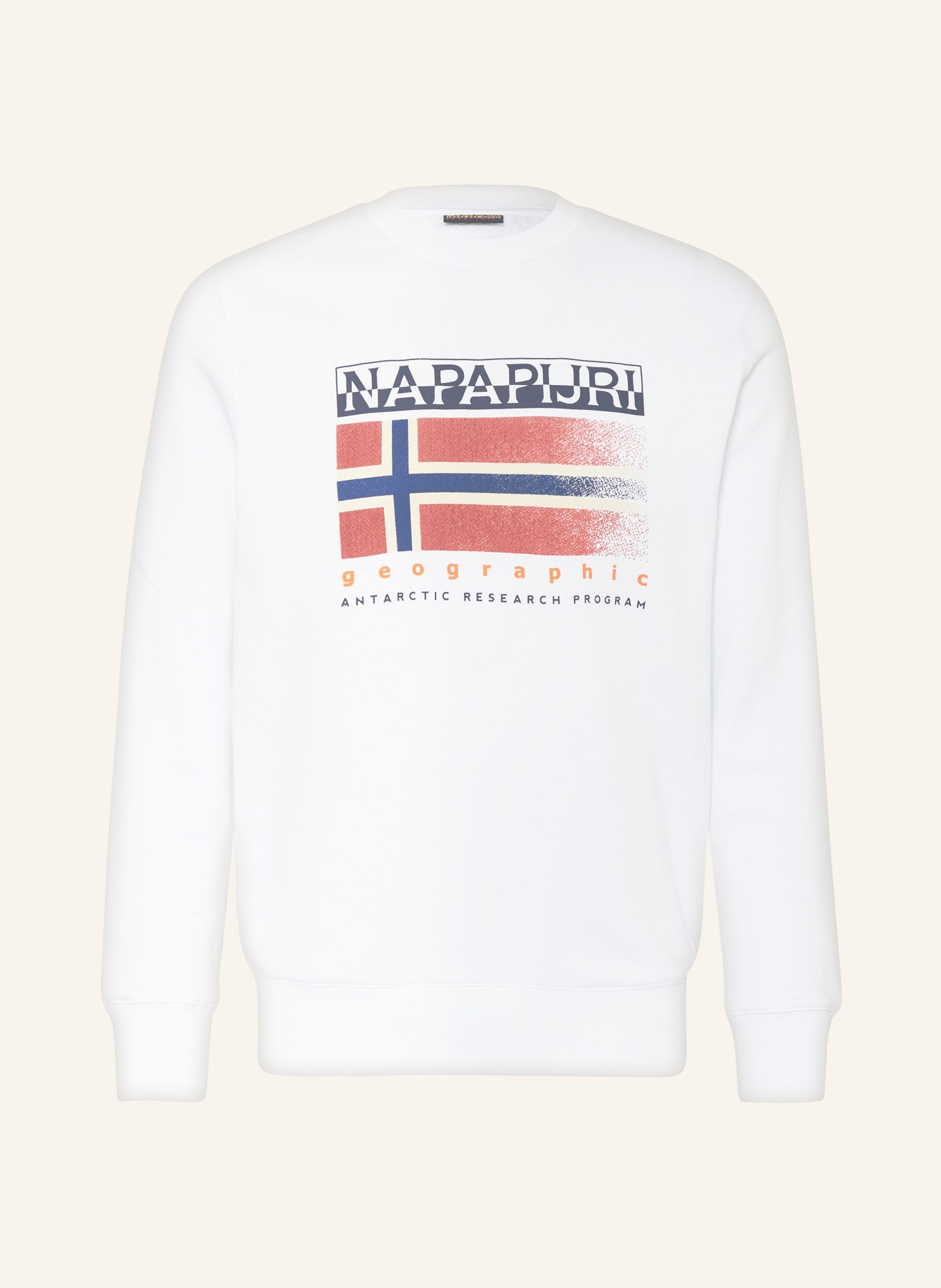 NAPAPIJRI Sweatshirt, Color: WHITE/ DARK BLUE/ RED (Image 1)