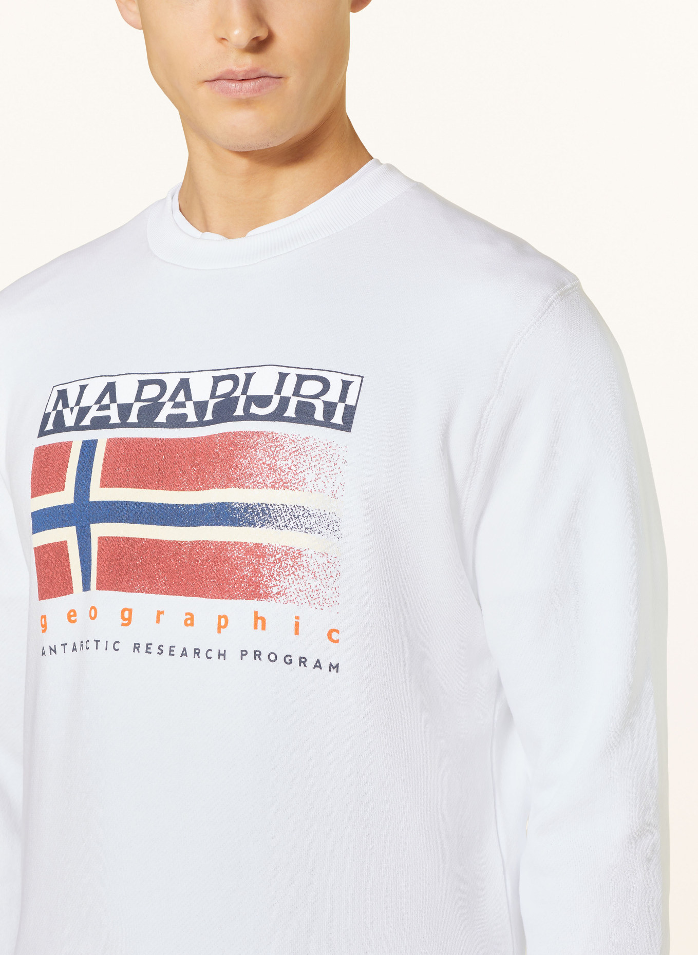 NAPAPIJRI Sweatshirt, Color: WHITE/ DARK BLUE/ RED (Image 4)