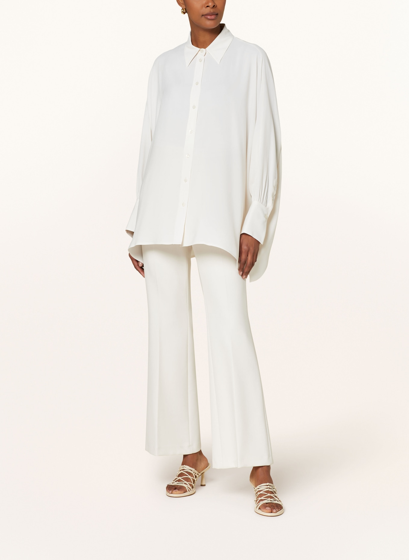 RIANI Oversized shirt blouse with silk, Color: CREAM (Image 2)