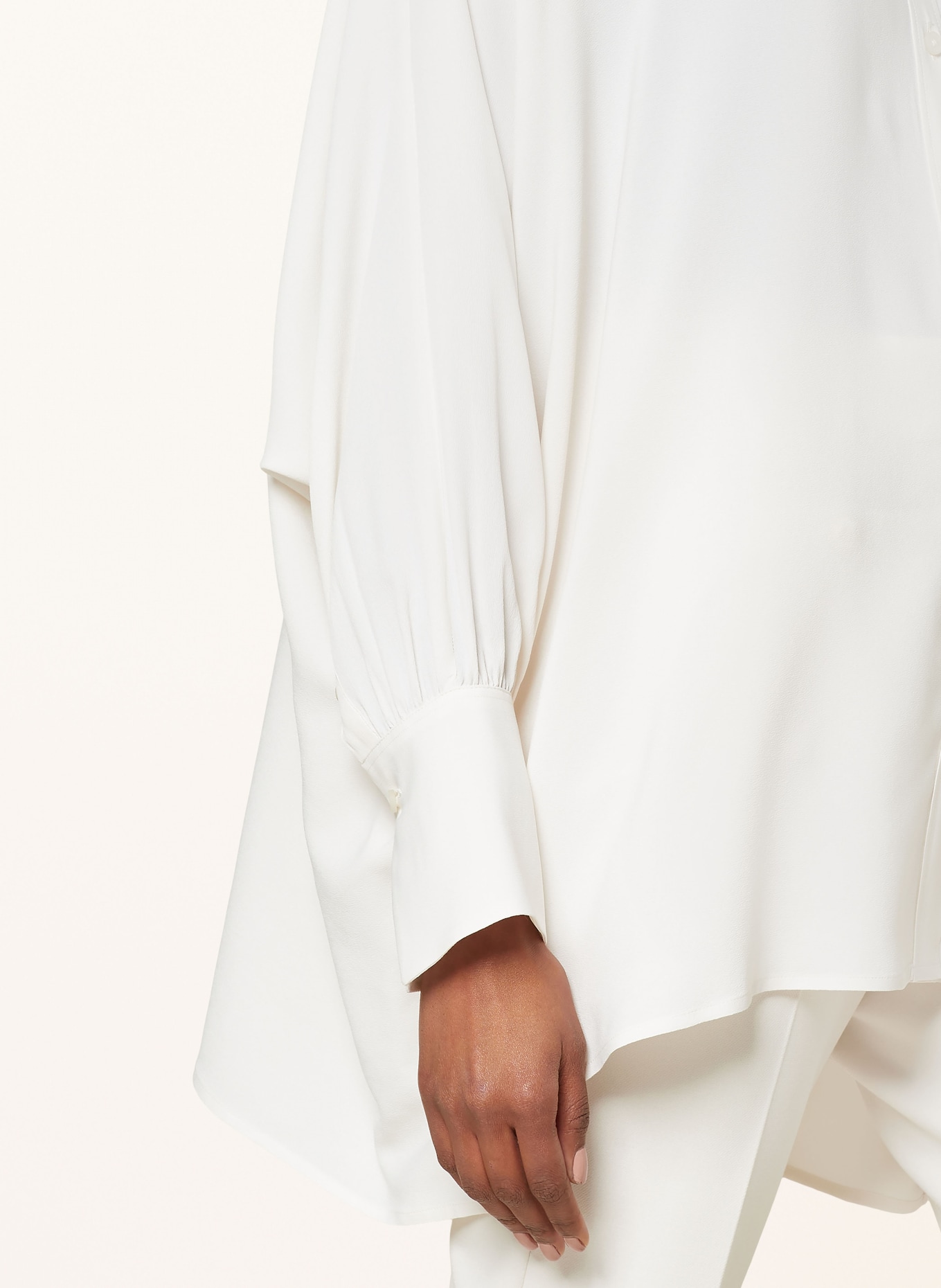 RIANI Oversized shirt blouse with silk, Color: CREAM (Image 4)