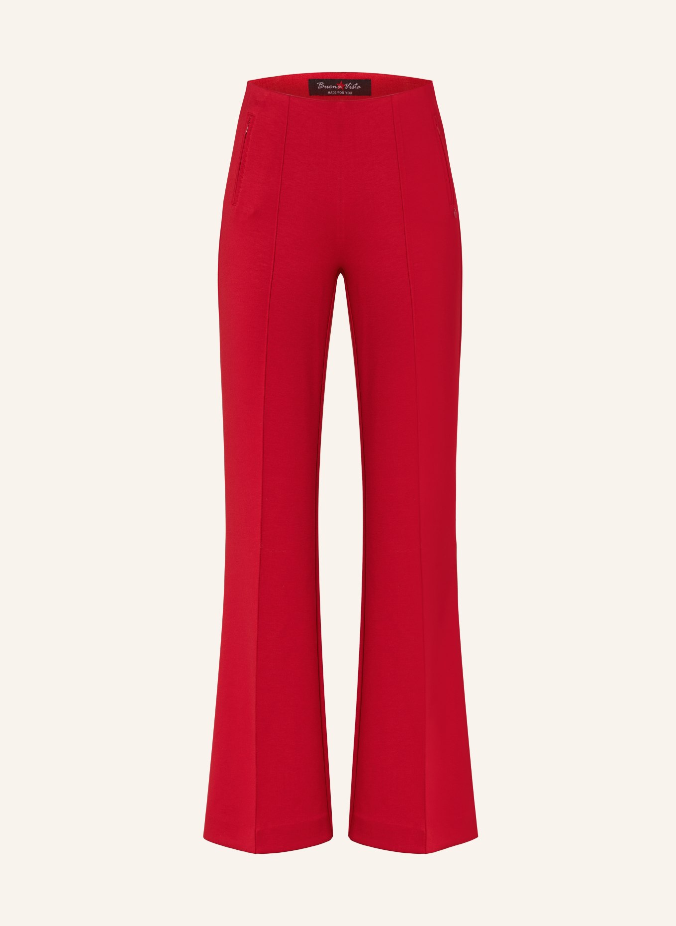 Buena Vista Bootcut trousers ANTIGUA made of jersey, Color: RED (Image 1)