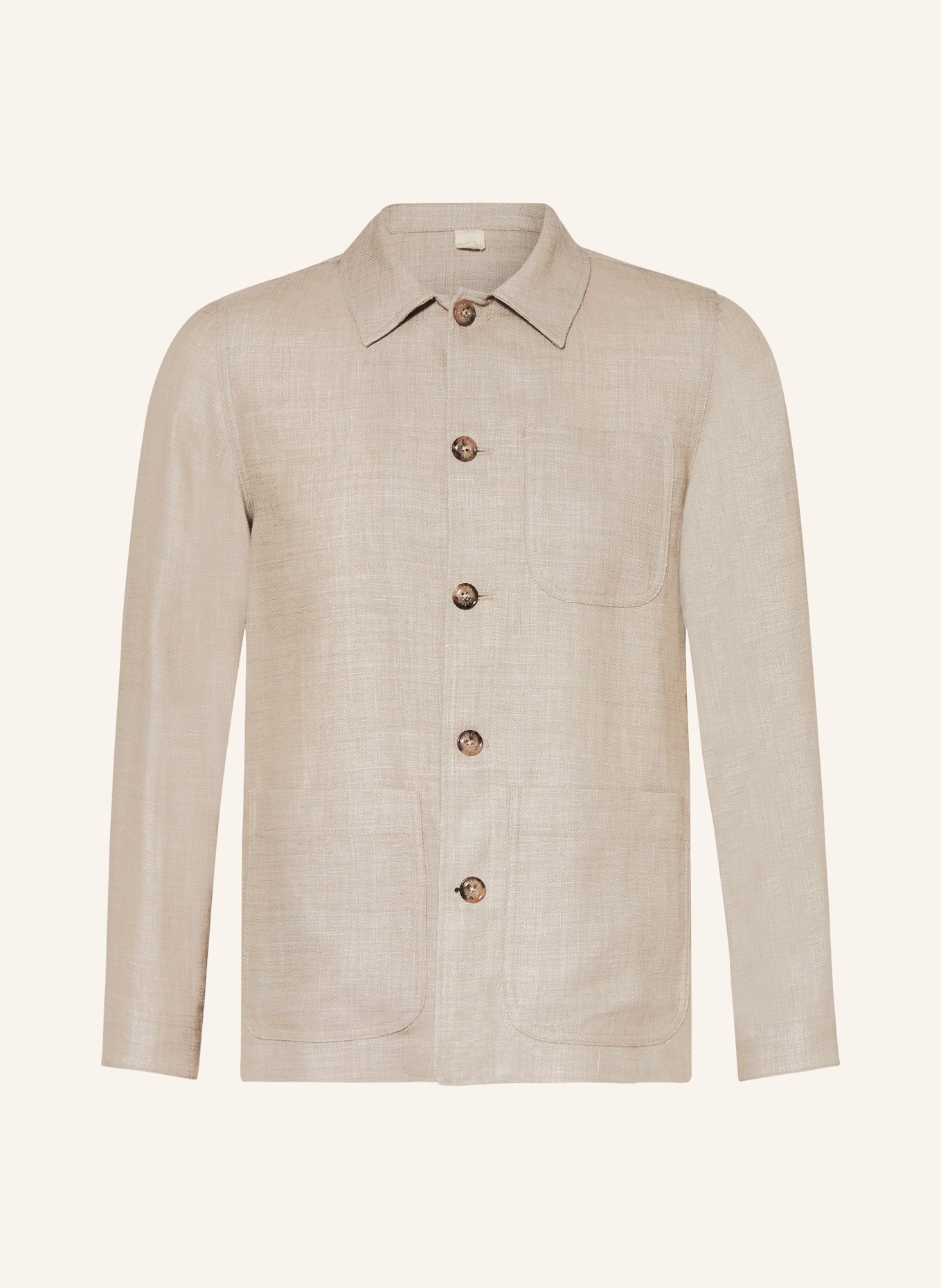 altea Overshirt with linen, Color: BEIGE (Image 1)