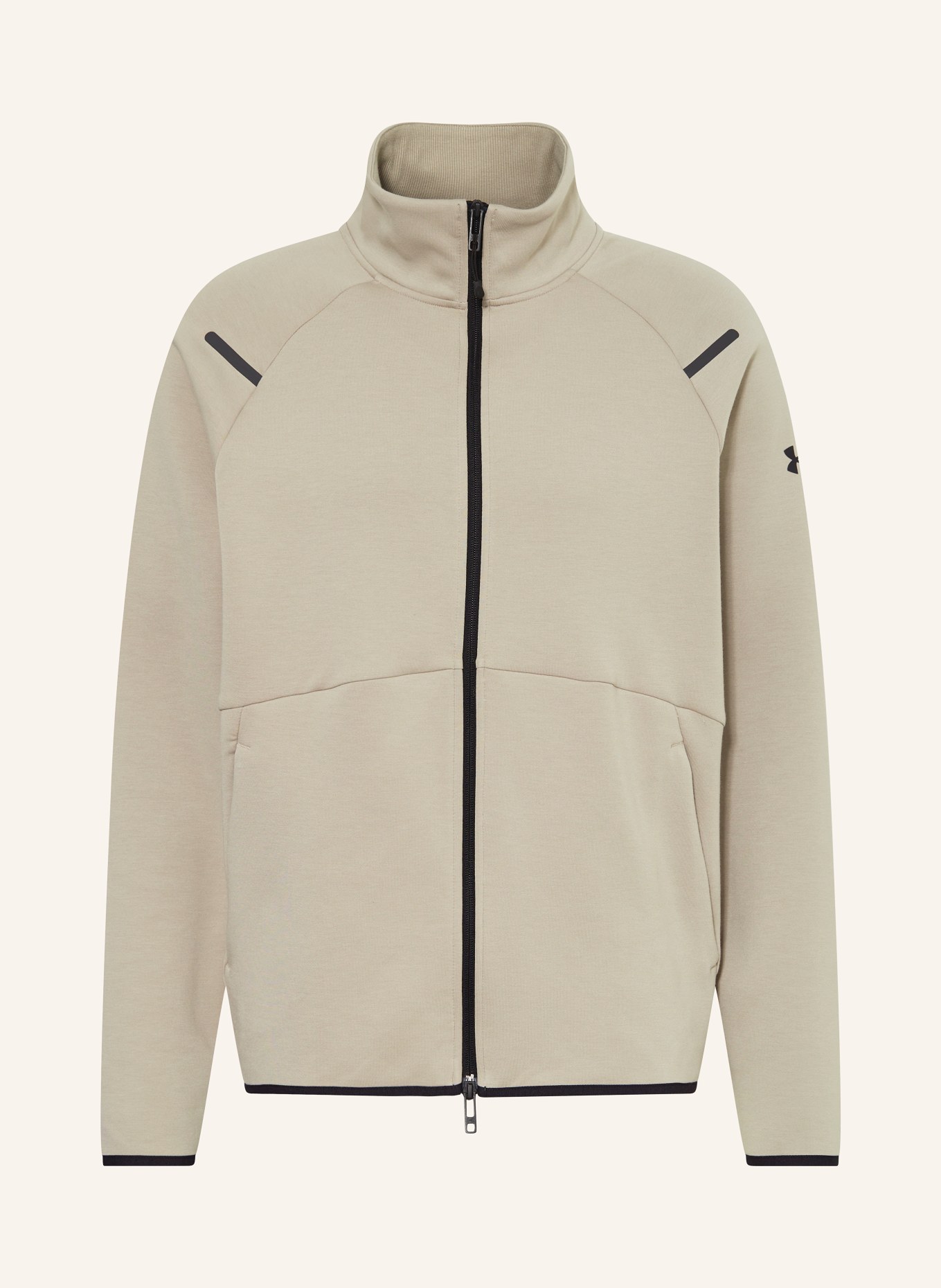 UNDER ARMOUR Sweat jacket UNSTOPPABLE, Color: BEIGE (Image 1)