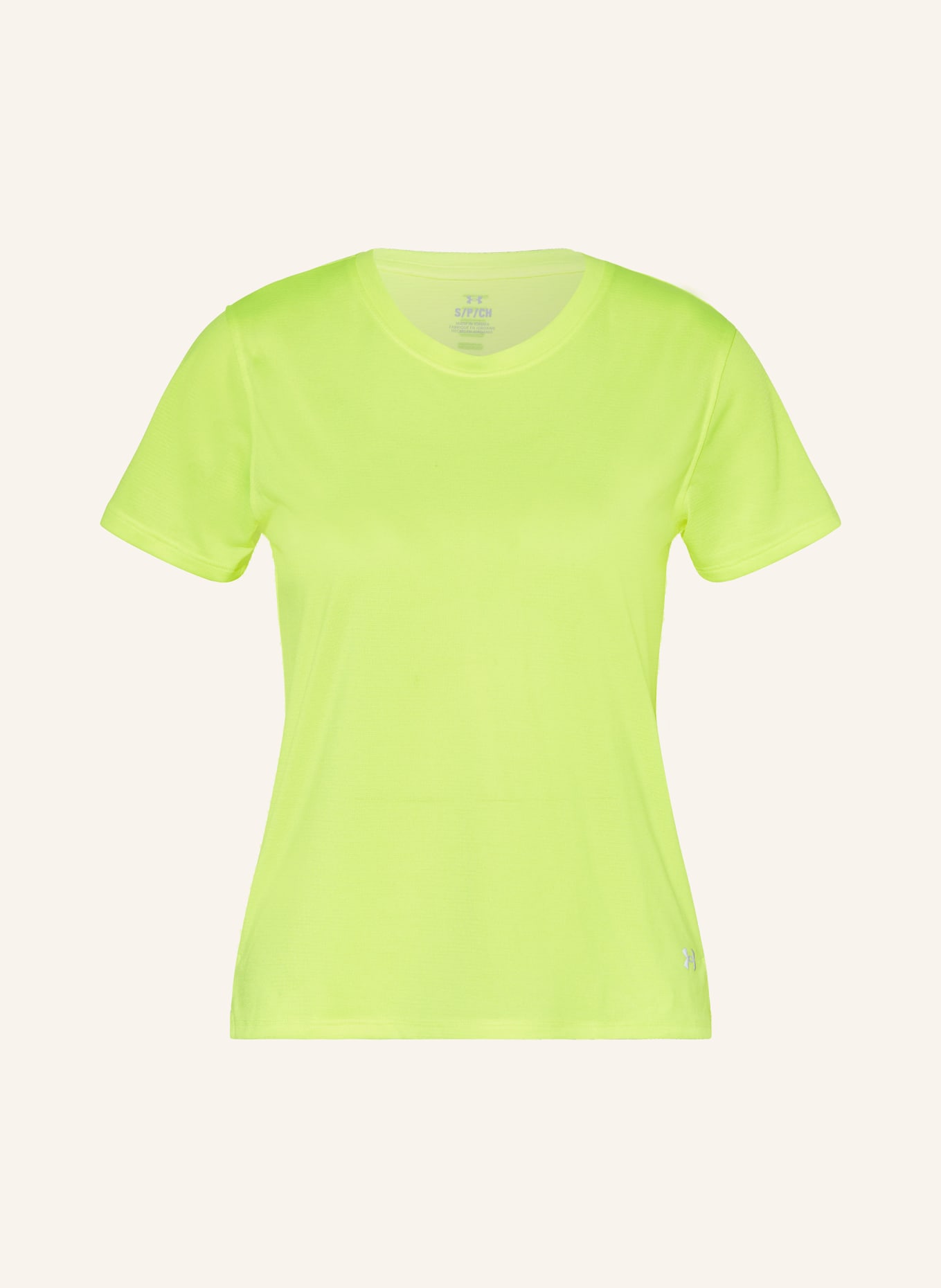 UNDER ARMOUR Running shirt UA STREAKER, Color: NEON YELLOW (Image 1)
