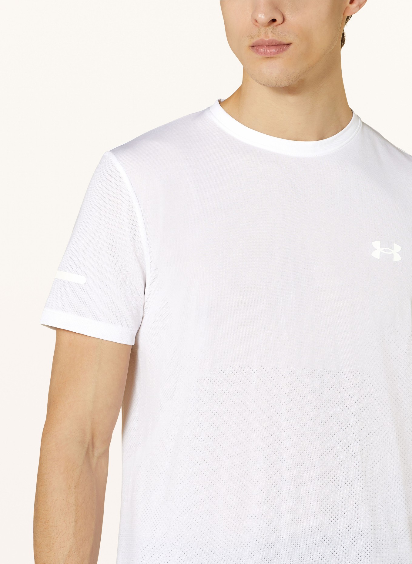UNDER ARMOUR Running shirt UA SEAMLESS STRIDE, Color: WHITE (Image 4)
