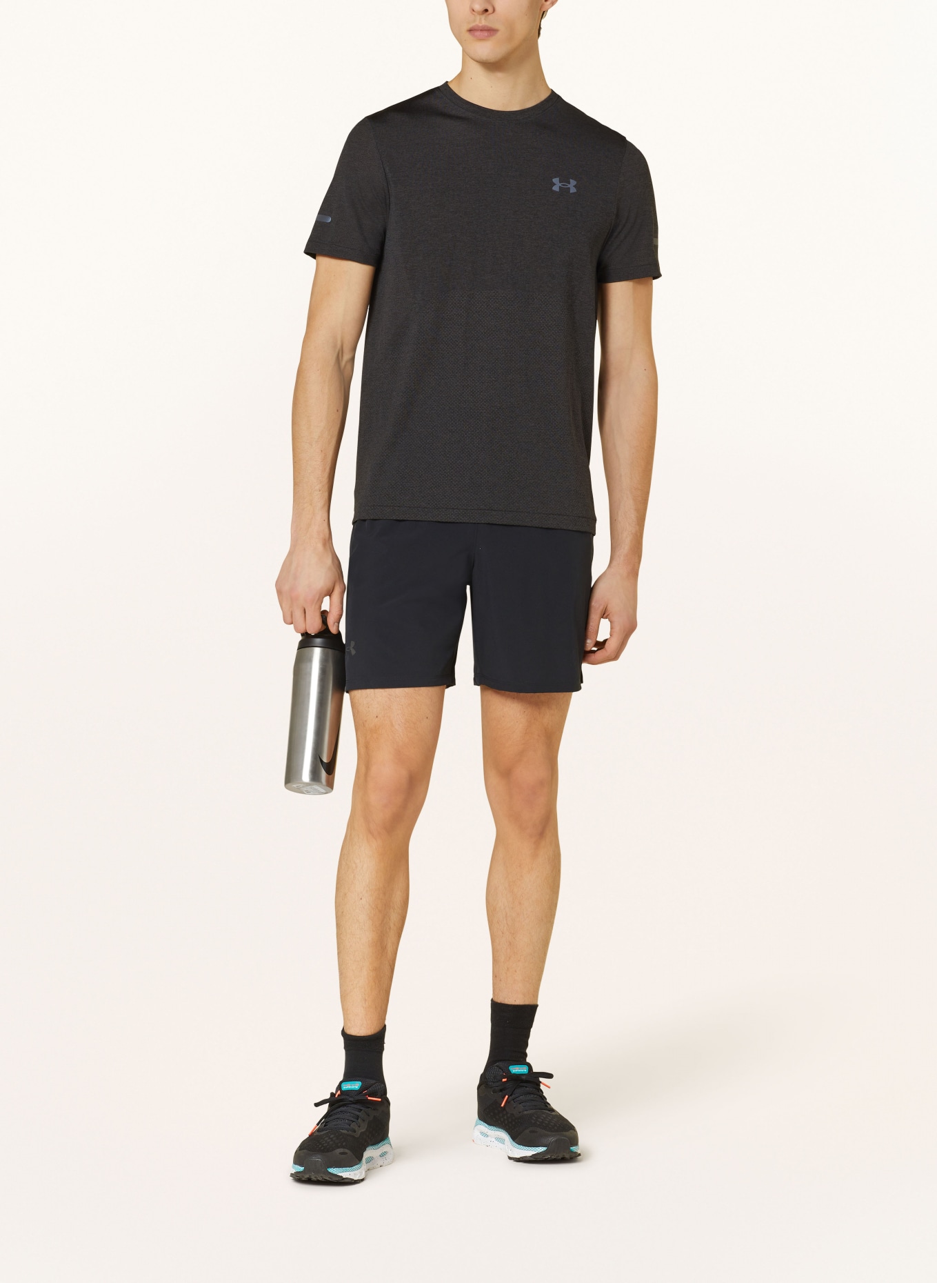 UNDER ARMOUR 2-in-1 running shorts UA LAUNCH ELITE, Color: BLACK (Image 2)