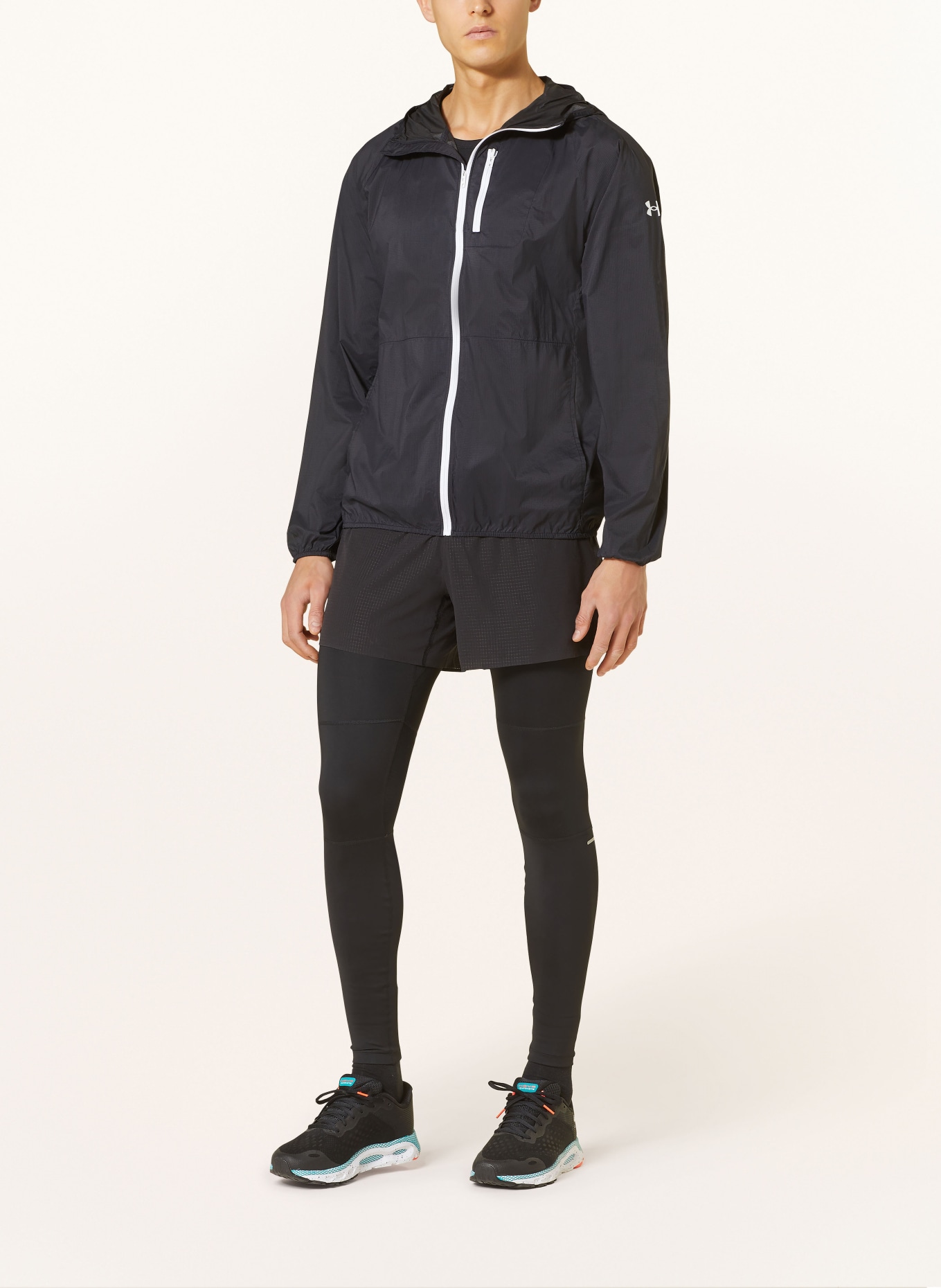 UNDER ARMOUR Running jacket PHANTOM, Color: BLACK (Image 2)