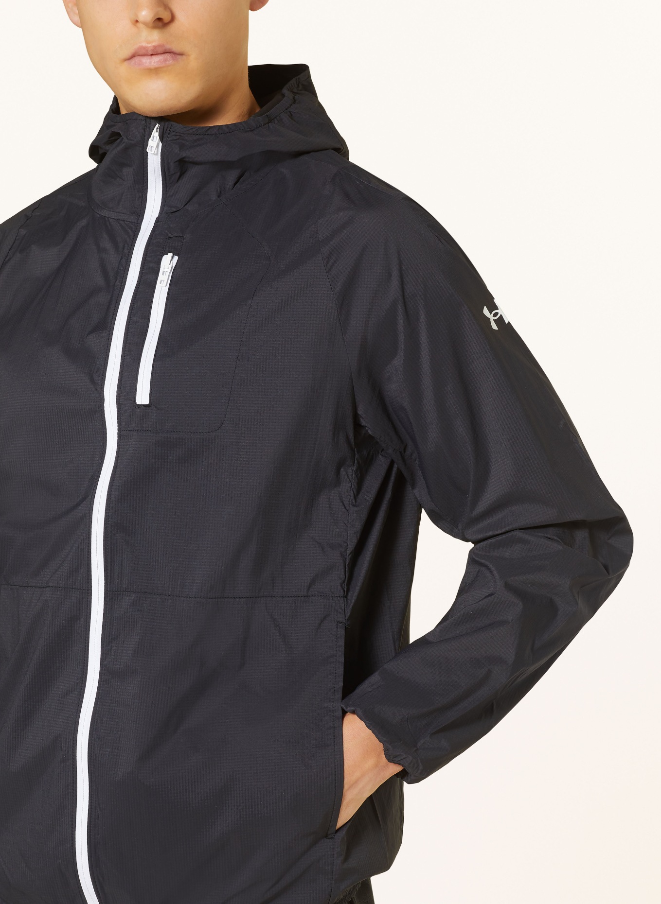 UNDER ARMOUR Running jacket PHANTOM, Color: BLACK (Image 5)