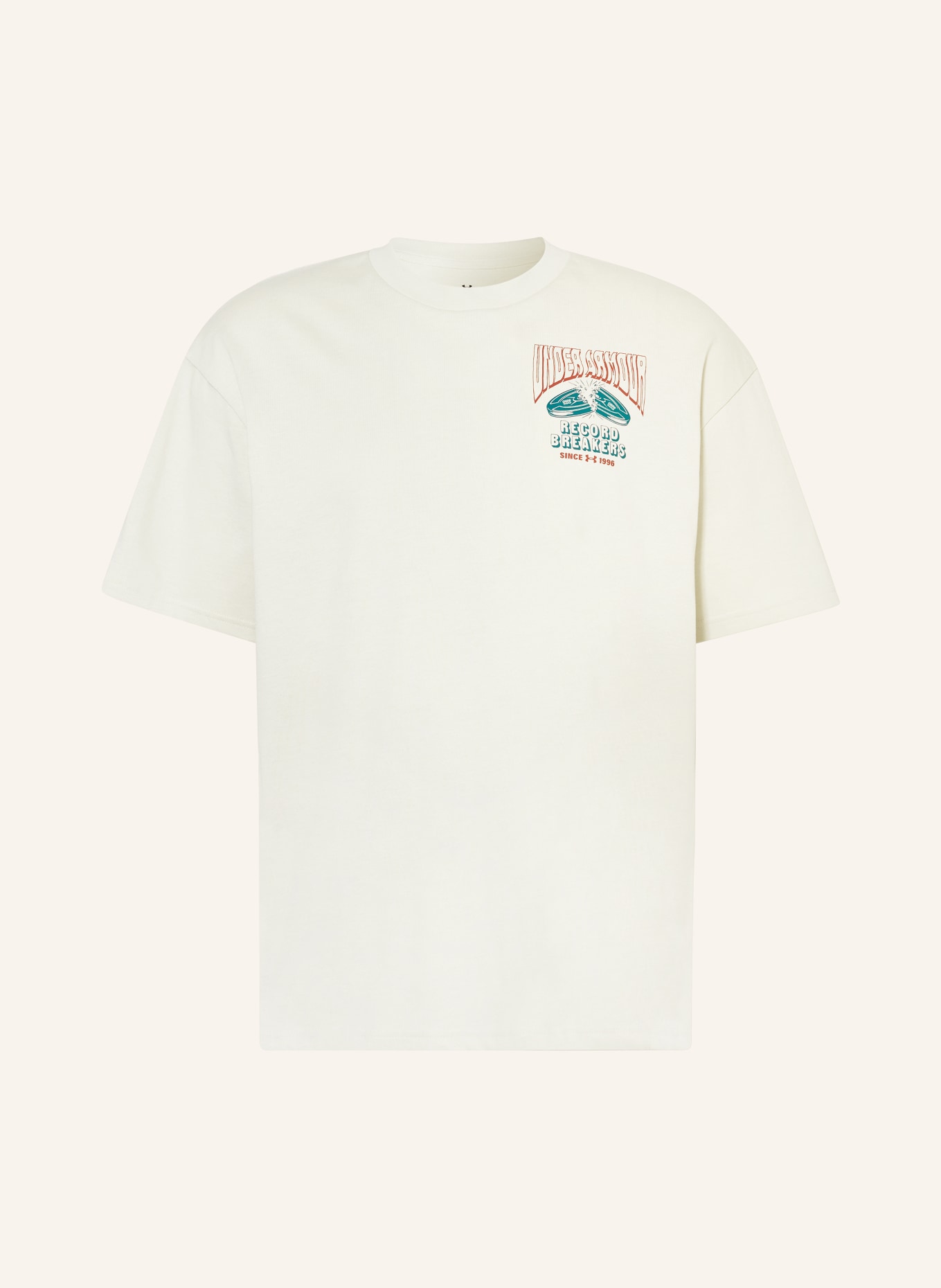 UNDER ARMOUR Oversized shirt UA HW RECORD BREAKERS, Color: BEIGE (Image 1)