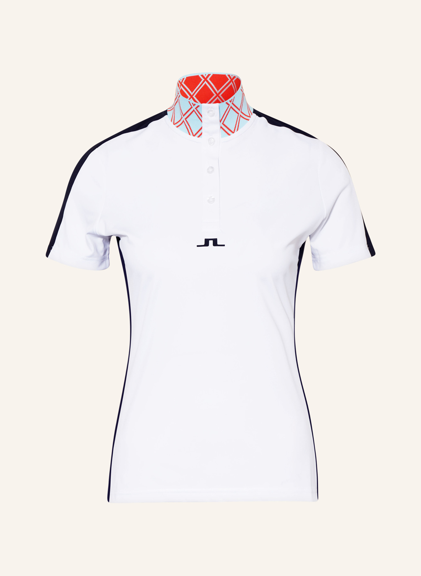 J.LINDEBERG Funktions-Poloshirt, Farbe: WEISS/ SCHWARZ (Bild 1)