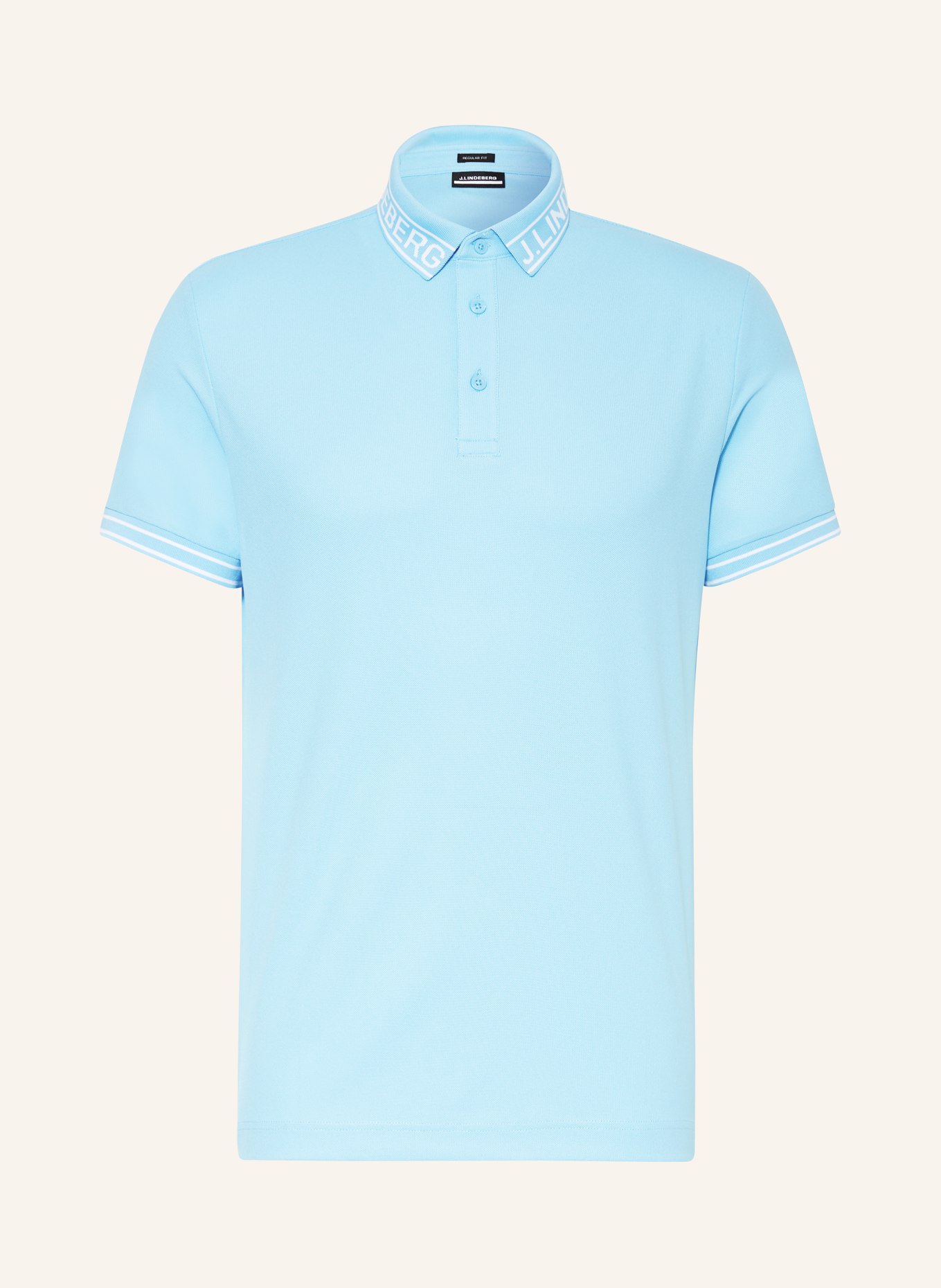 J.LINDEBERG Piqué polo shirt, Color: LIGHT BLUE (Image 1)