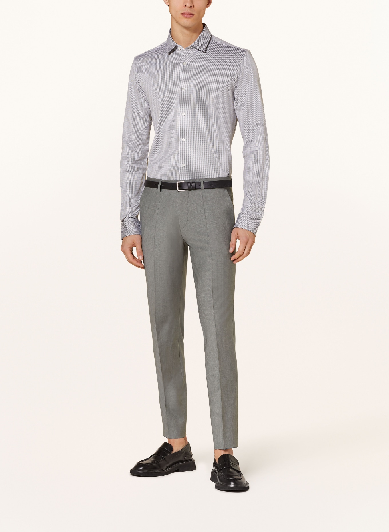 HUGO Shirt ELISHA extra slim fit, Color: GRAY/ WHITE (Image 2)